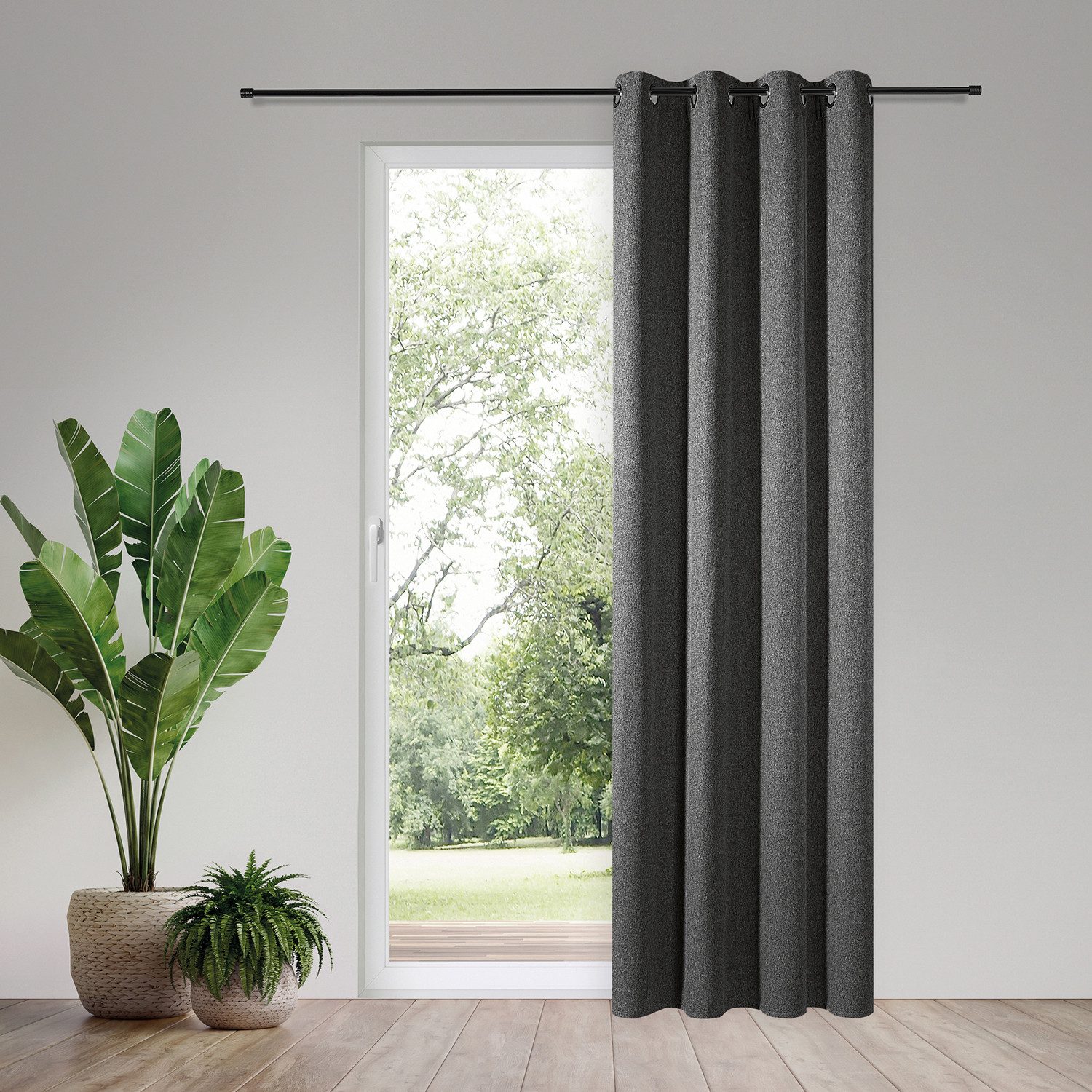 Gerster Verdunkelungsvorhang Berlin (1 St), Ösen, blickdicht, SB-Ösenschal "Berlin"