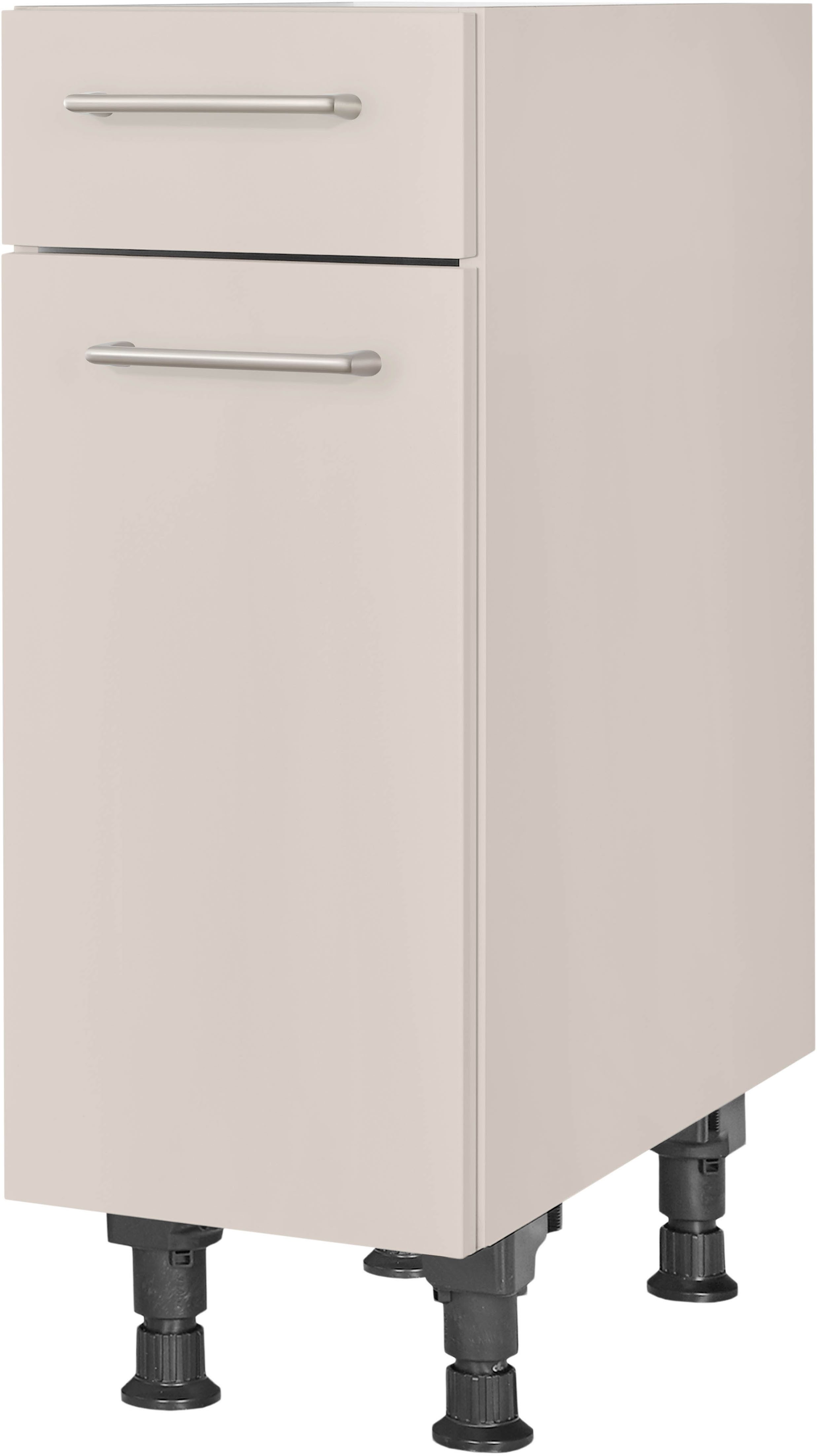nobilia® Unterschrank "Laser", Ausrichtung wählbar, vormontiert, in den Breiten 30, 45 und 60 cm Breite, mit höhenverstellbaren Sockelfüßen, vormontiert