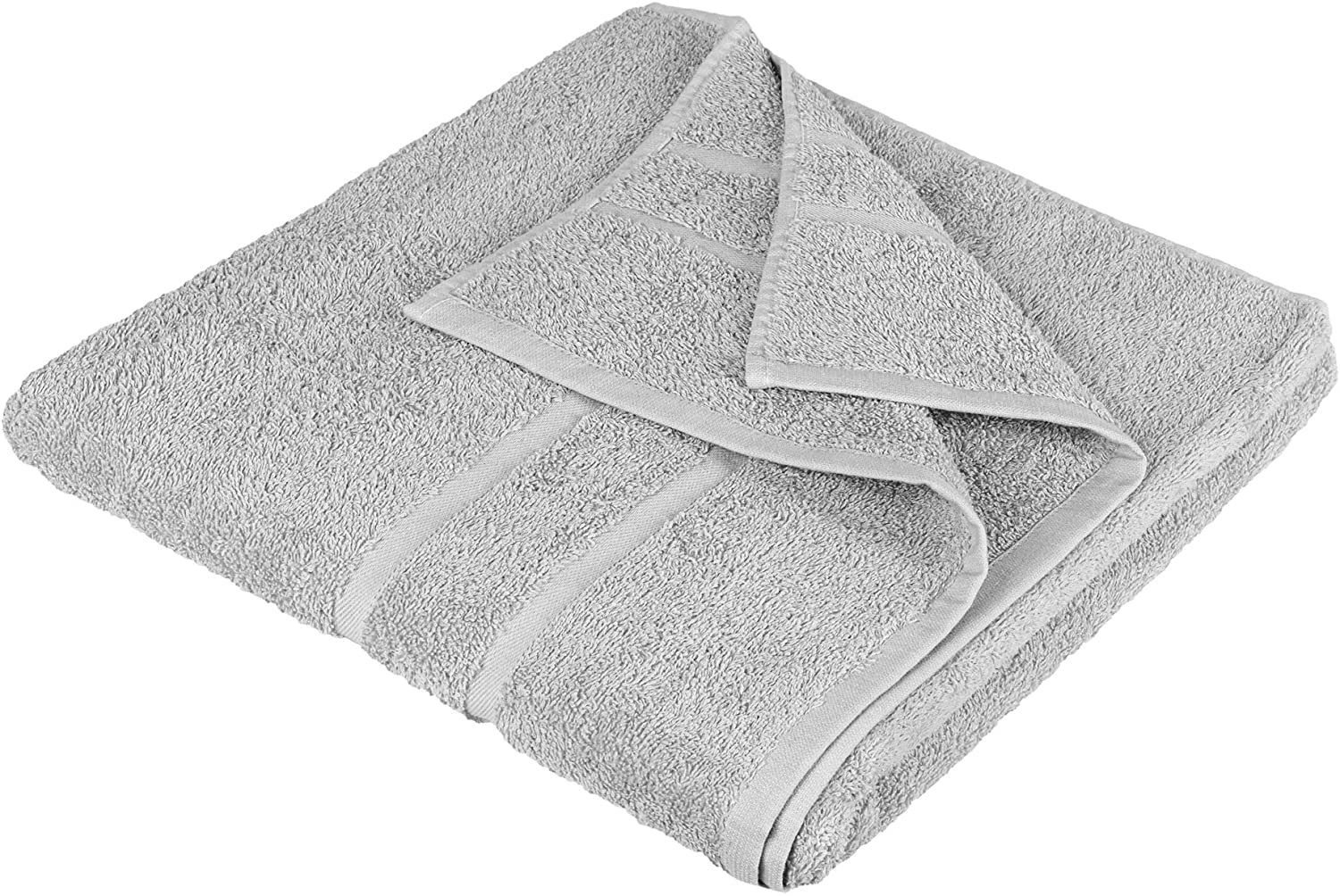 StickandShine Handtuch Handtücher Badetücher Saunatücher 100% Baumwolle in 500 Duschtücher zur GSM Wahl Hellgrau Gästehandtücher