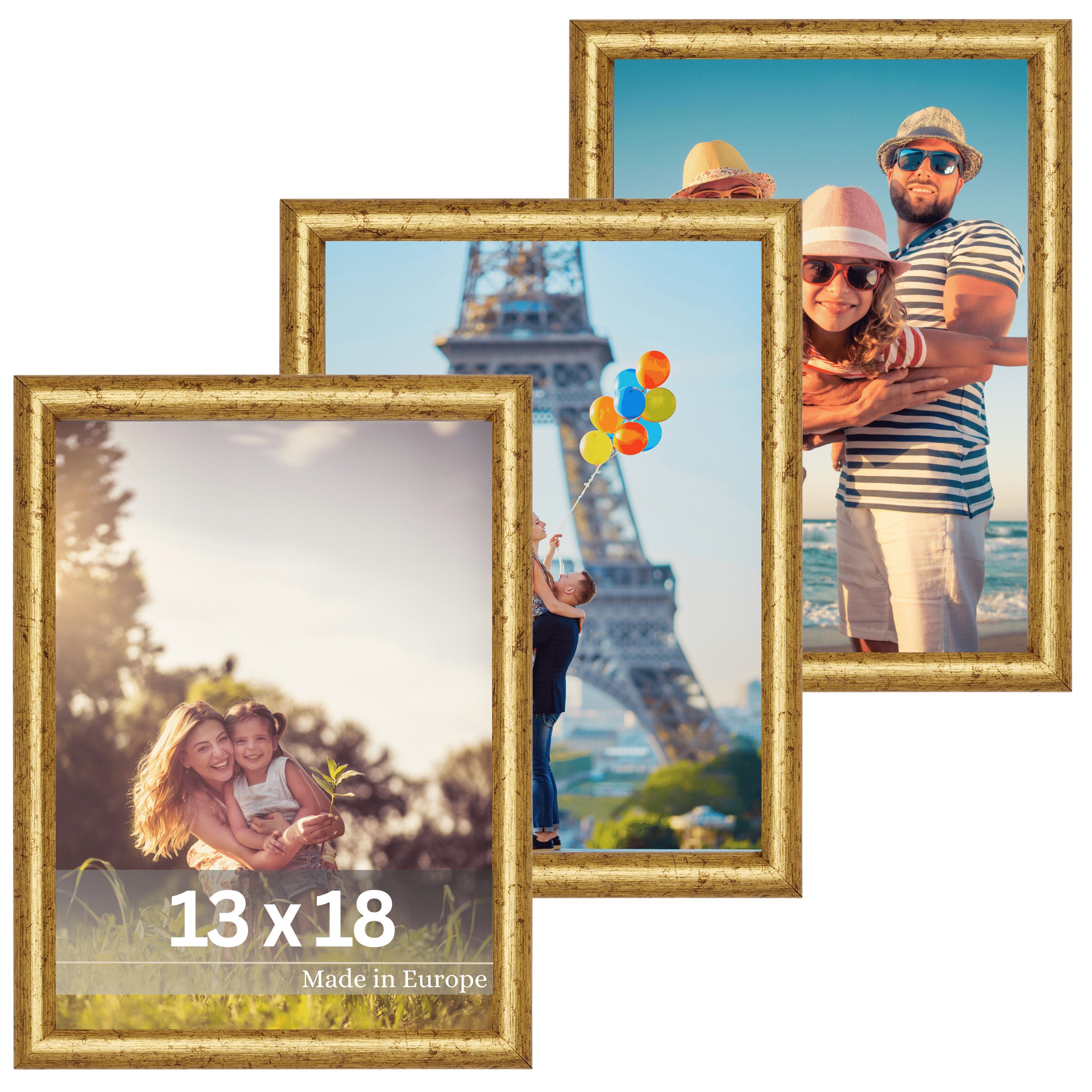Victor (Zenith) Bilderrahmen David, Bilderrahmen Set Gold 13x18 cm, Bilderr günstig online kaufen