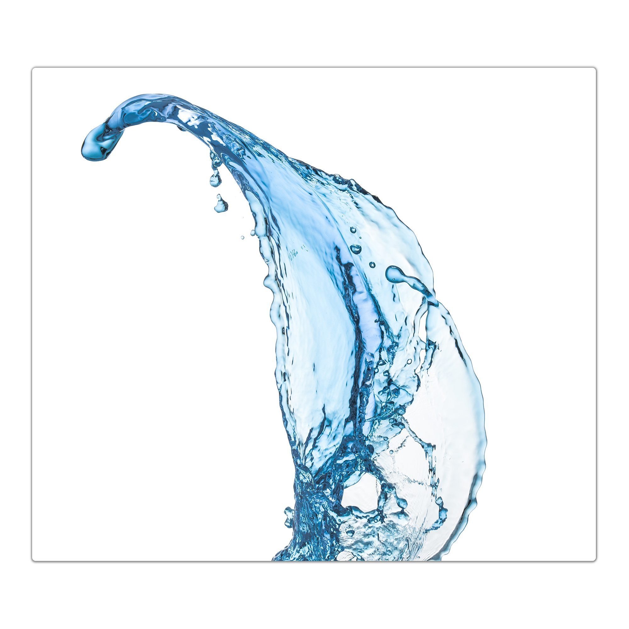 (1 Glas Glas, Herdabdeckplatte Primedeco Spritzschutz aus tlg) Herd-Abdeckplatte Wassersplash,