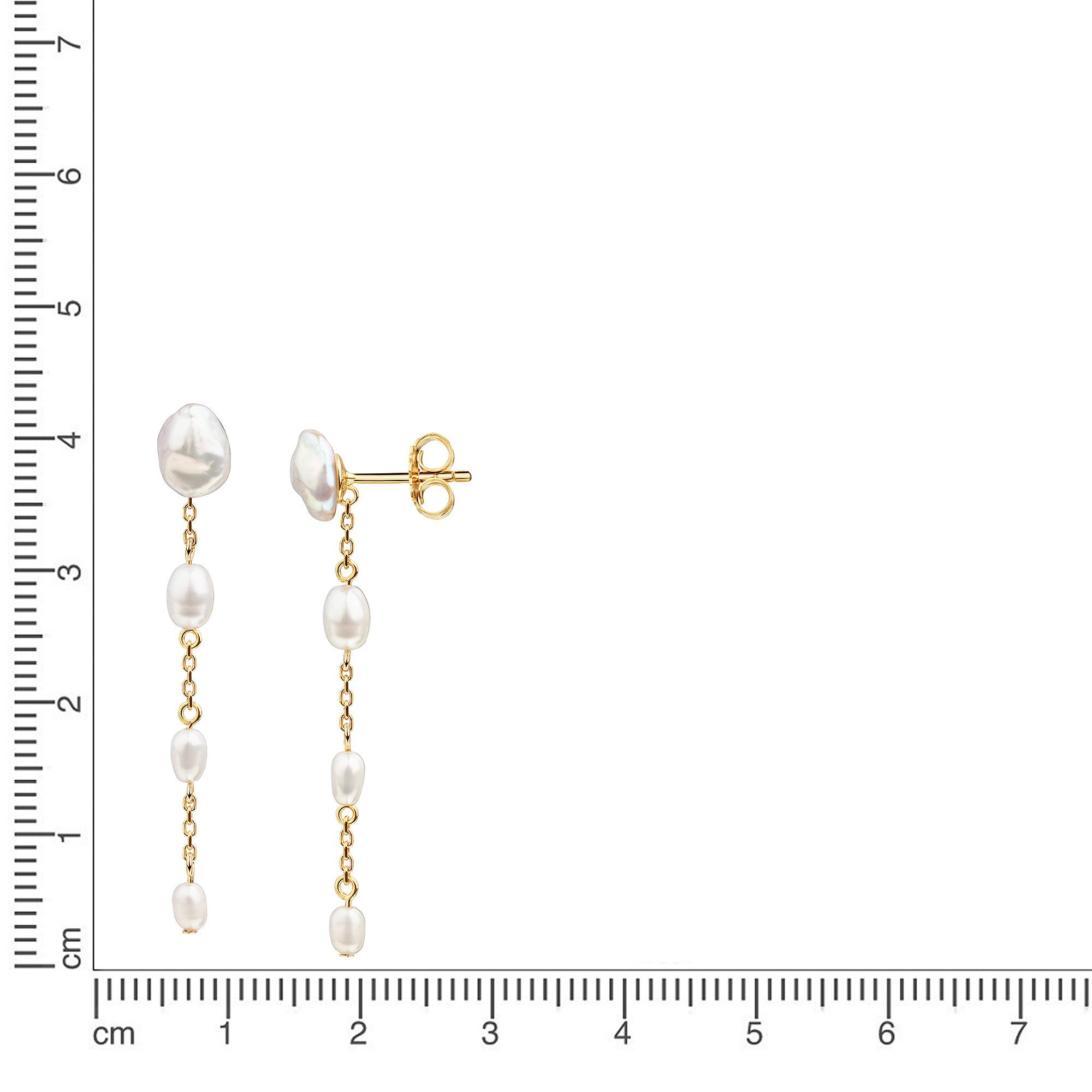 Firetti Paar Ohrstecker Schmuck Geschenk Silber 925 Ohrschmuck Ohrringe, mit Süßwasserzuchtperle