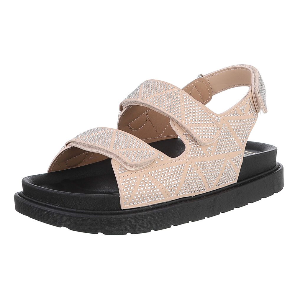 Ital-Design Stylische Damen Sandalen mit Klettverschluss und Komfort Riemch günstig online kaufen