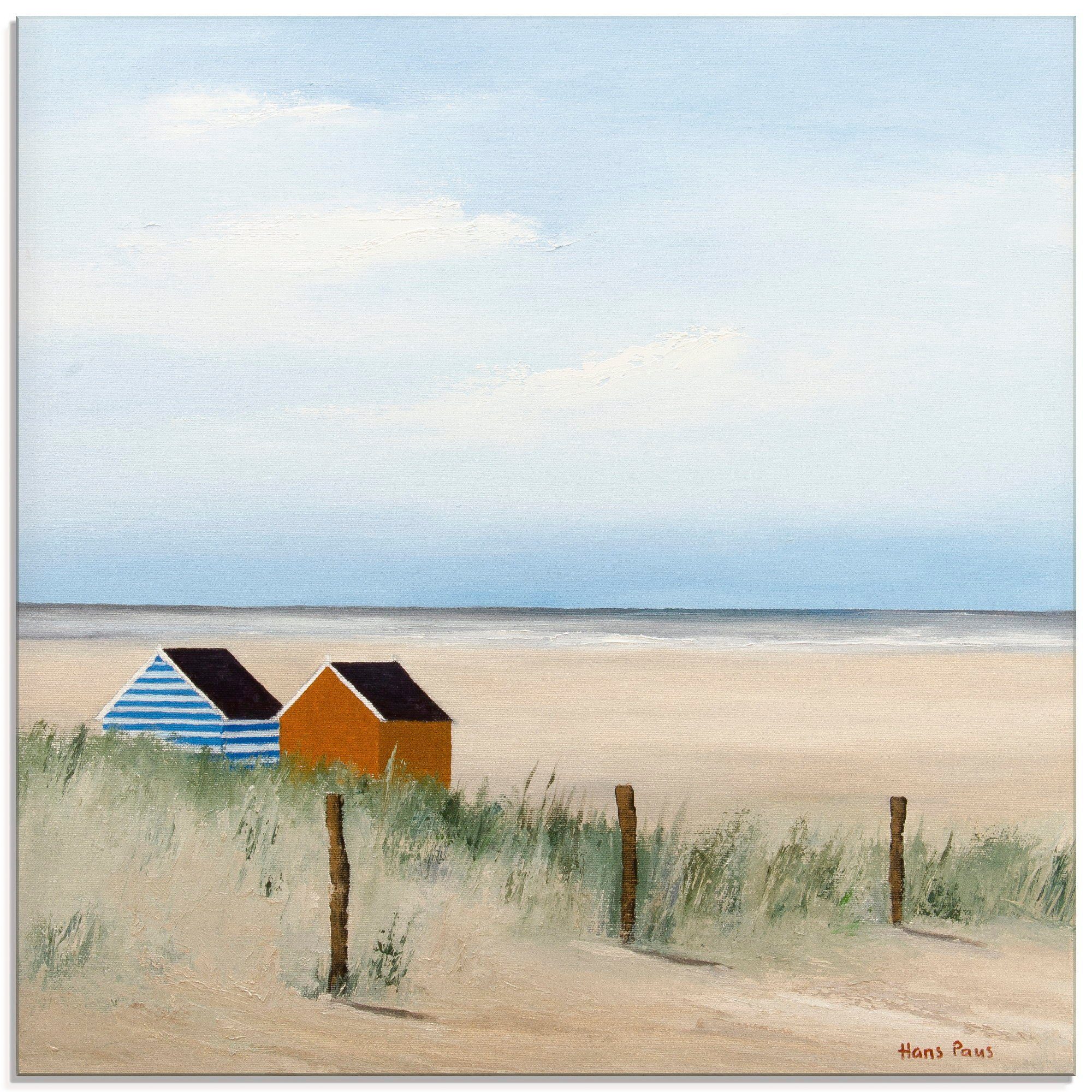 Artland Glasbild Sonniger Morgen V, Strand (1 St), in verschiedenen Größen