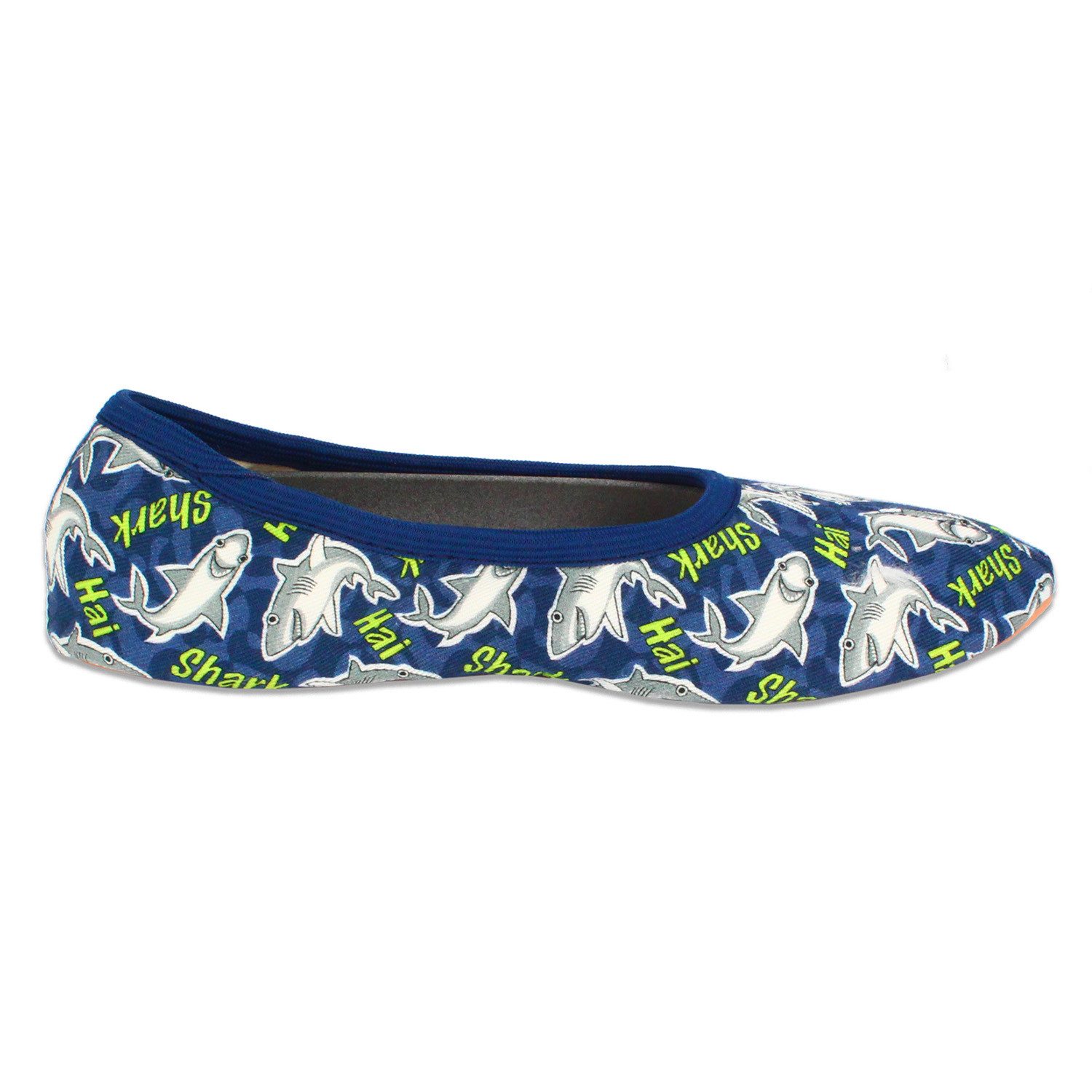 Beck Schläppchen Shark Gymnastikschuh (Handarbeit in Deutschland) mit rutschfester Gummi-Laufsohle – Bild 4 von 5
