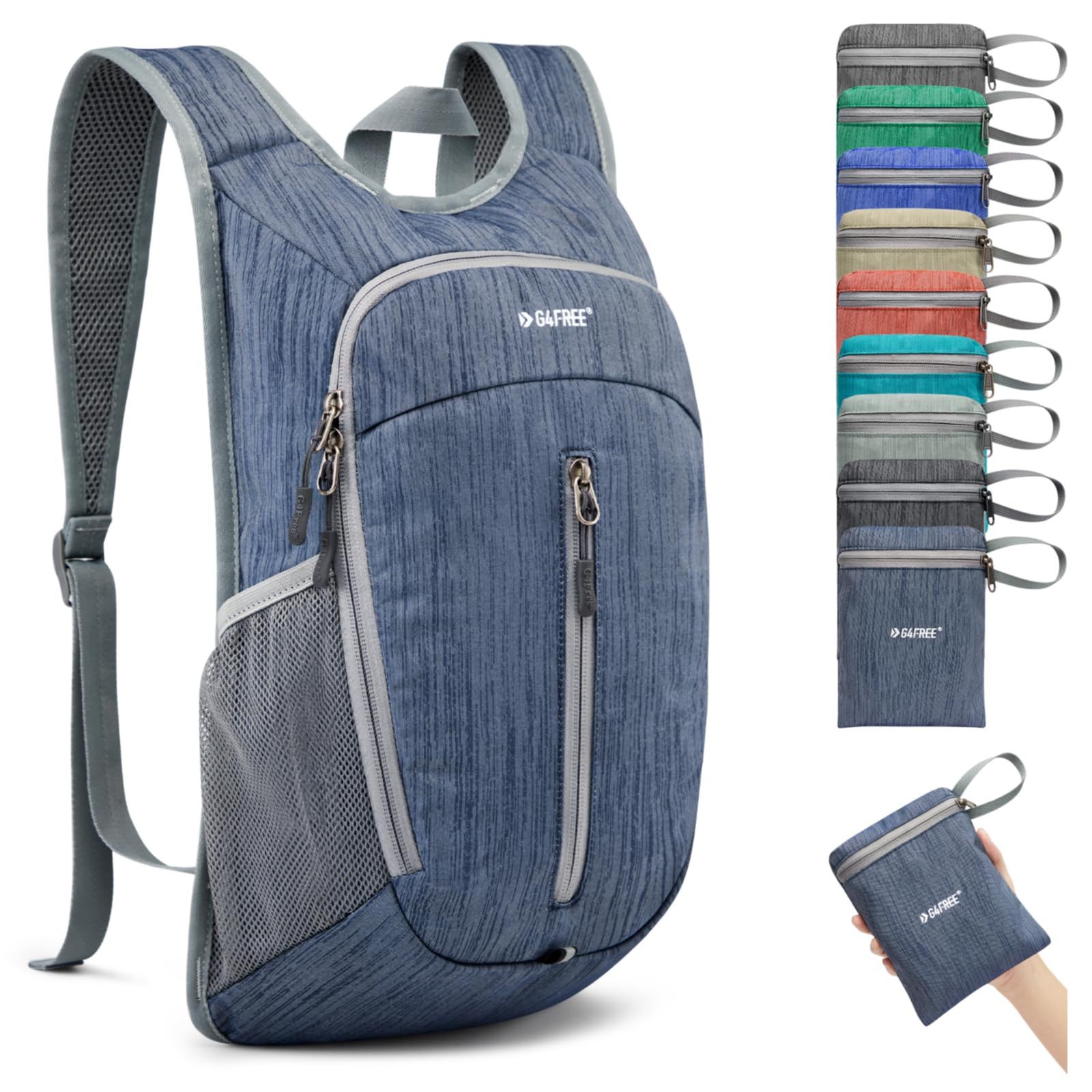 G4Free Wanderrucksack 10L Kleiner Wanderrucksack Leicht Faltbar Freizeit Tagesrucksack (1-tlg), 10-Liter-Freizeit-Faltrucksack