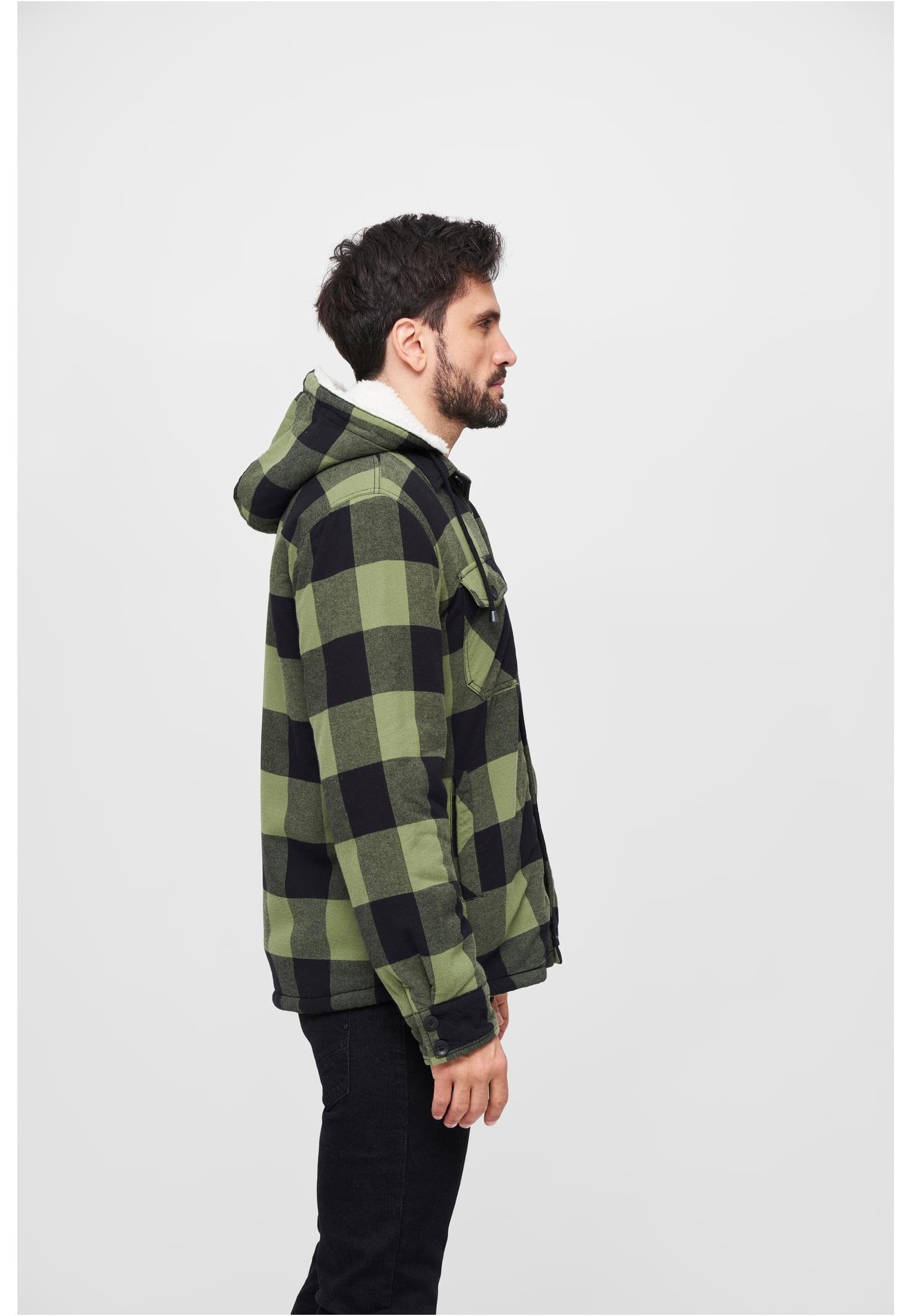 Brandit Sommerjacke Herren (1-St) black/olive Hooded Lumberjacket