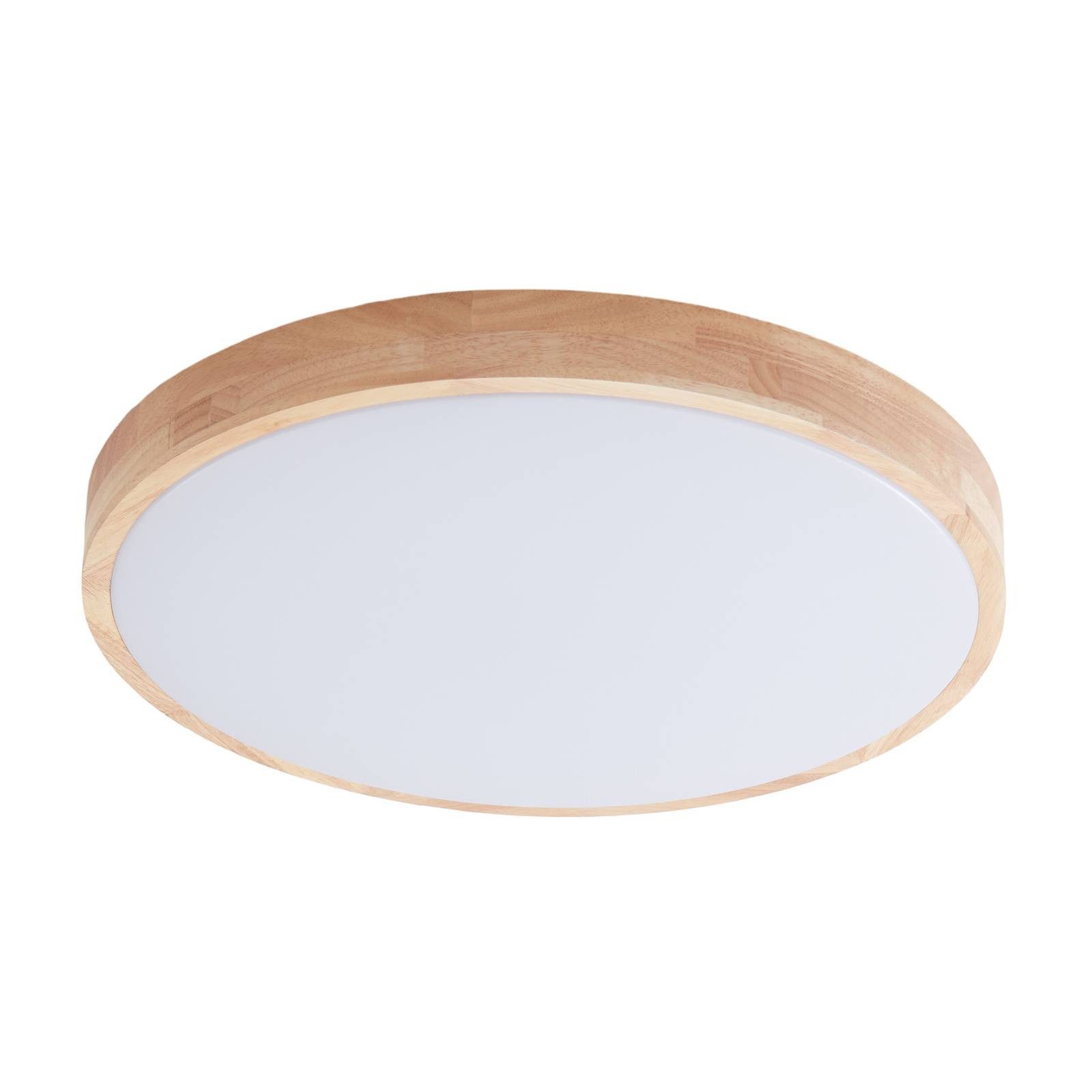 Lindby Deckenleuchten Innes, LED, Holz Farbwechsel RGB + weiß IP20, LED 19 W gesamt, Farbwechsel RGB + weiß