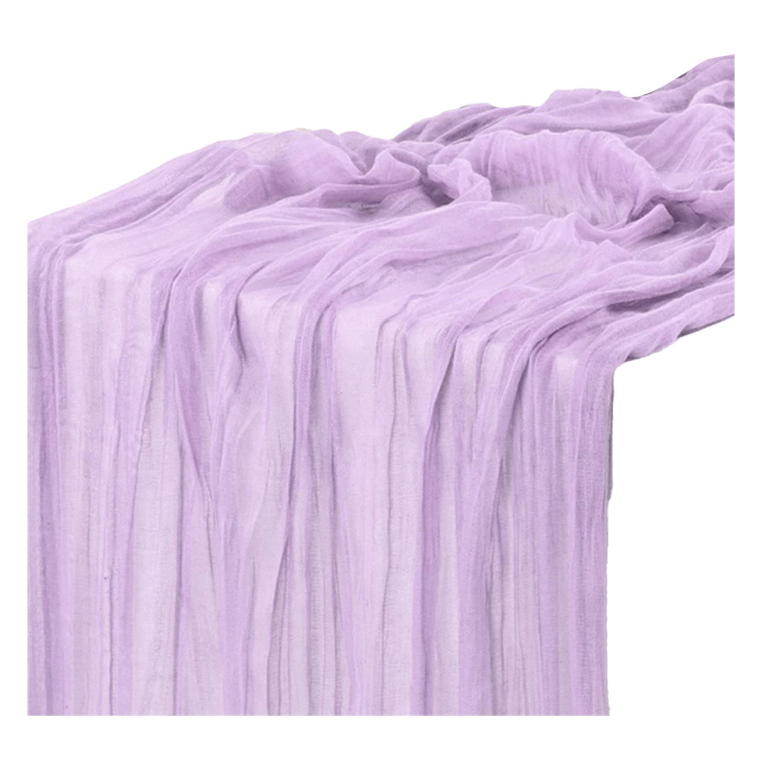 Minicloss Tischläufer Bali-Gaze mit Falten Tischdecke Bohemian Tabelle Flagge (1-tlg), 90 x 300 cm Romantische Tischdecke Dekoration