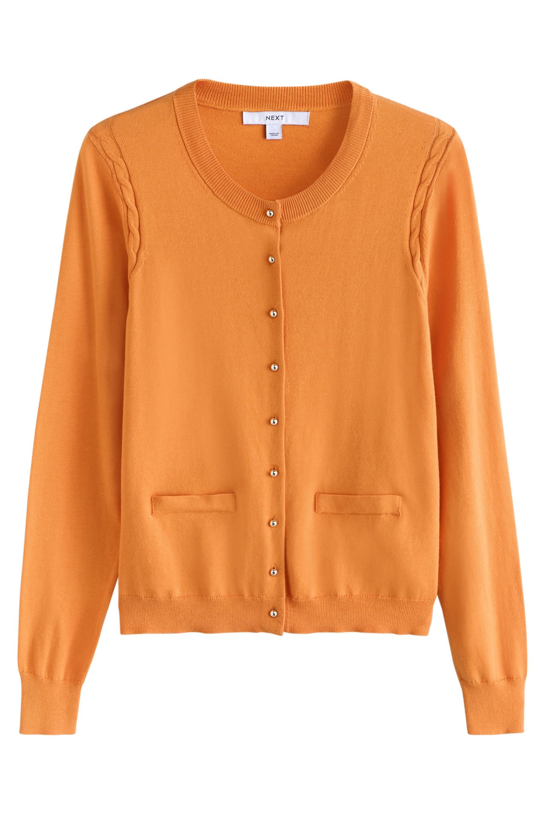 Strickjacke Weiche Strickjacke mit Rundausschnitt, Kurzgröße