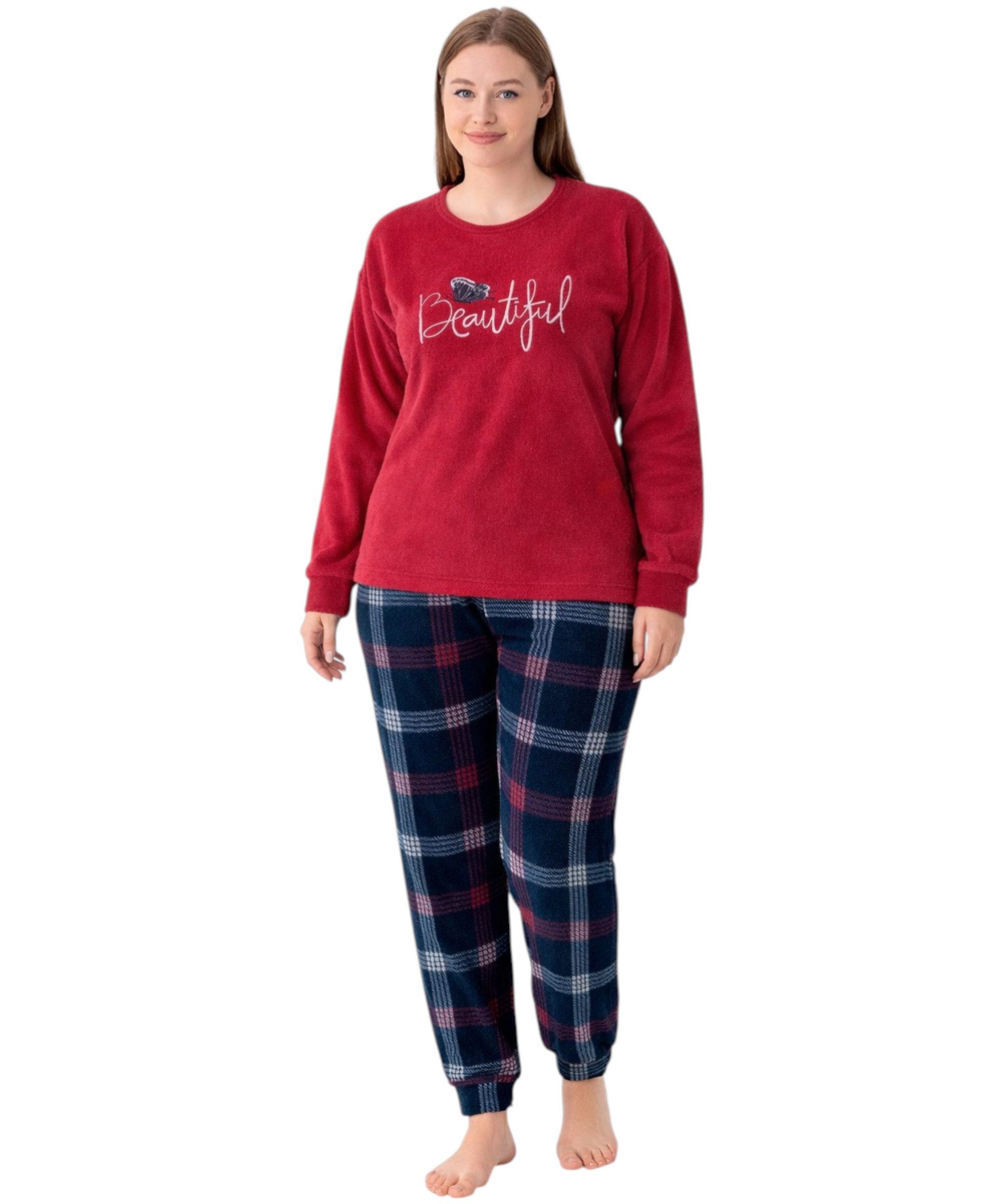 fashionshowcase Schlafanzug Damen Hausanzug aus Samt - Pyjama Set für Herbst & Winter (2 tlg) Samtmaterial, verschiedene Designs