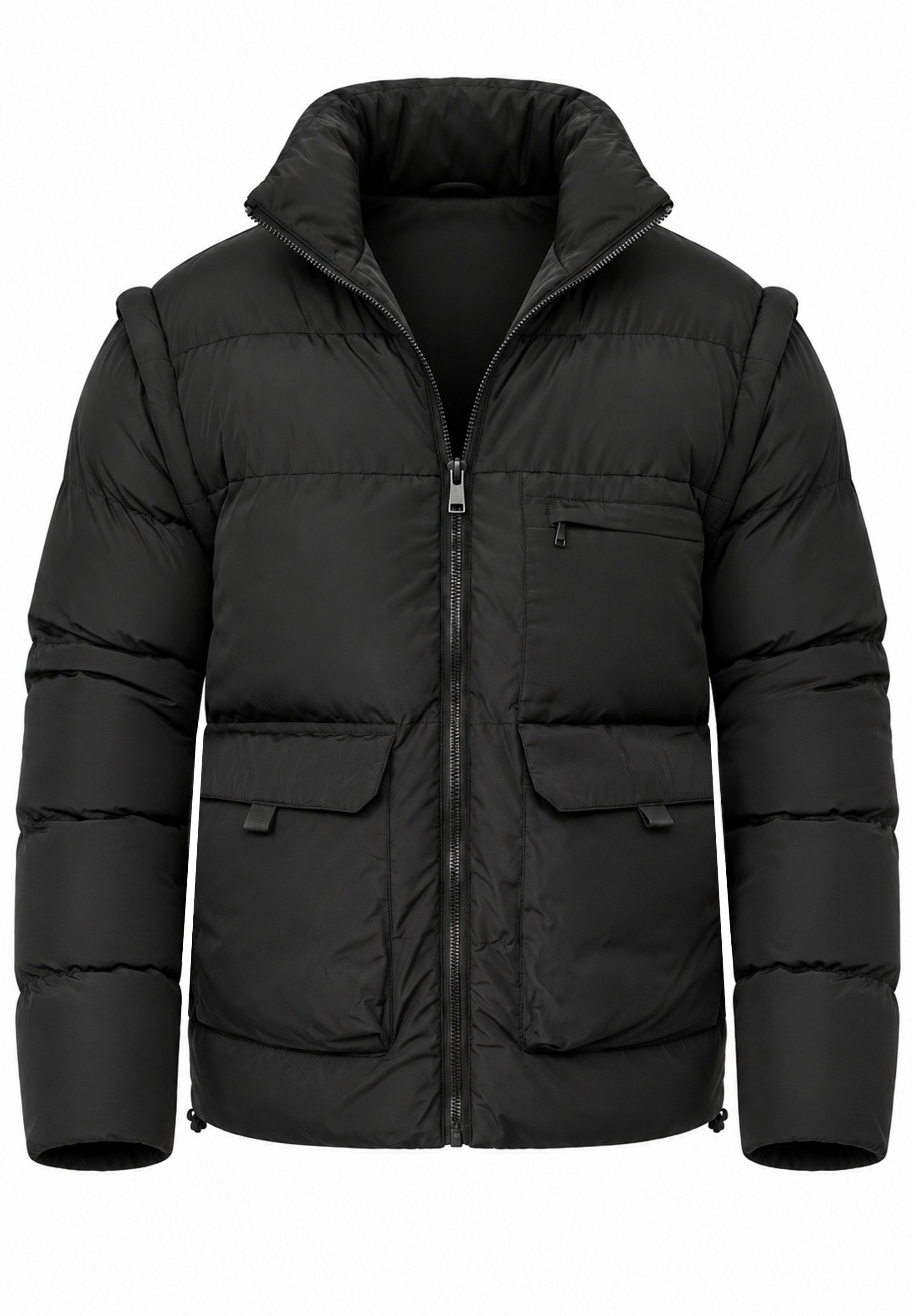 SOULSTAR Winterjacke als 2-in-1 Pufferjacke und Weste - Steppjacke Herren Outdoor Jacke für den Winter mit abnehmbaren Ärmeln