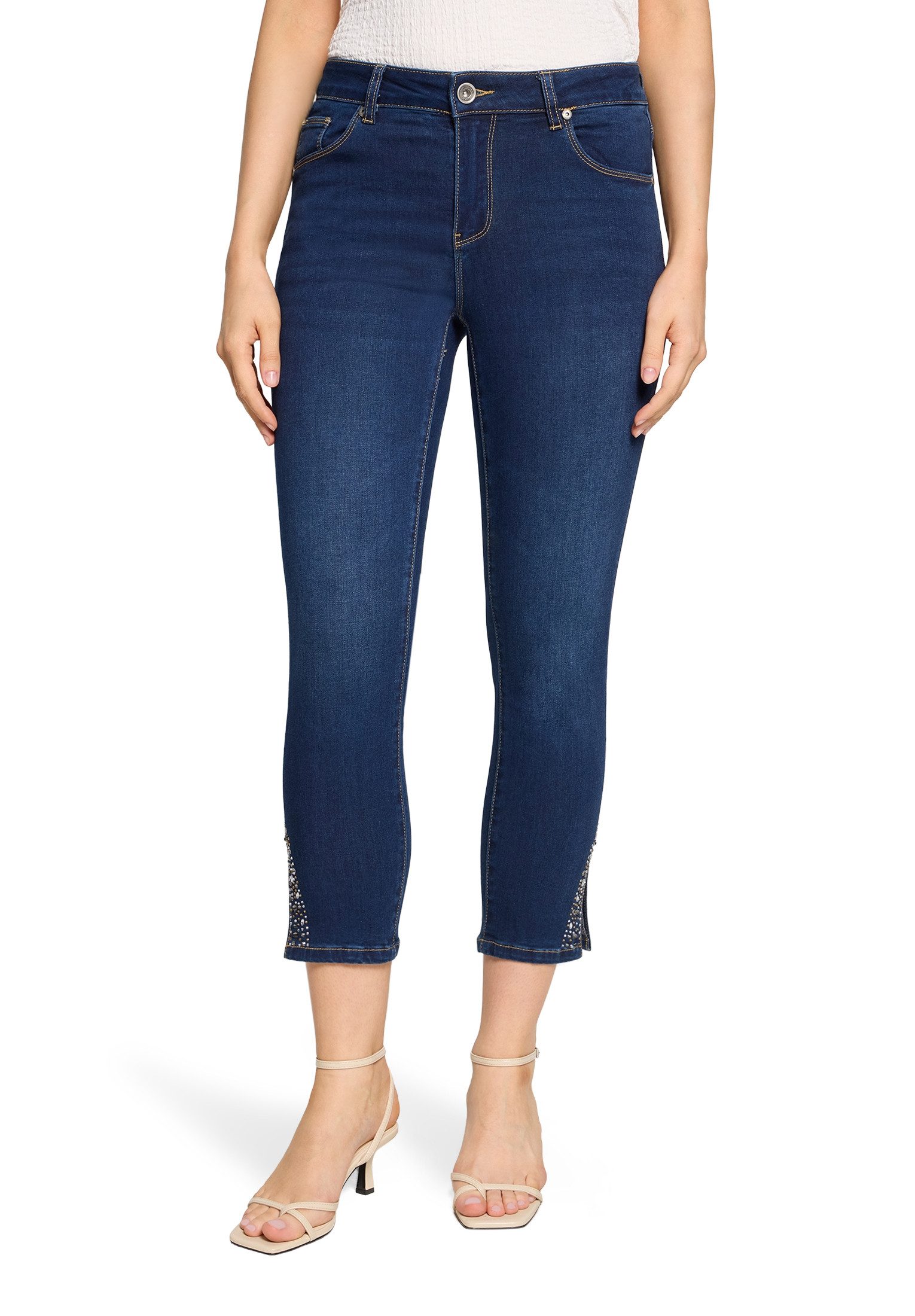 Slim-fit-Jeans Damen mit Waschung