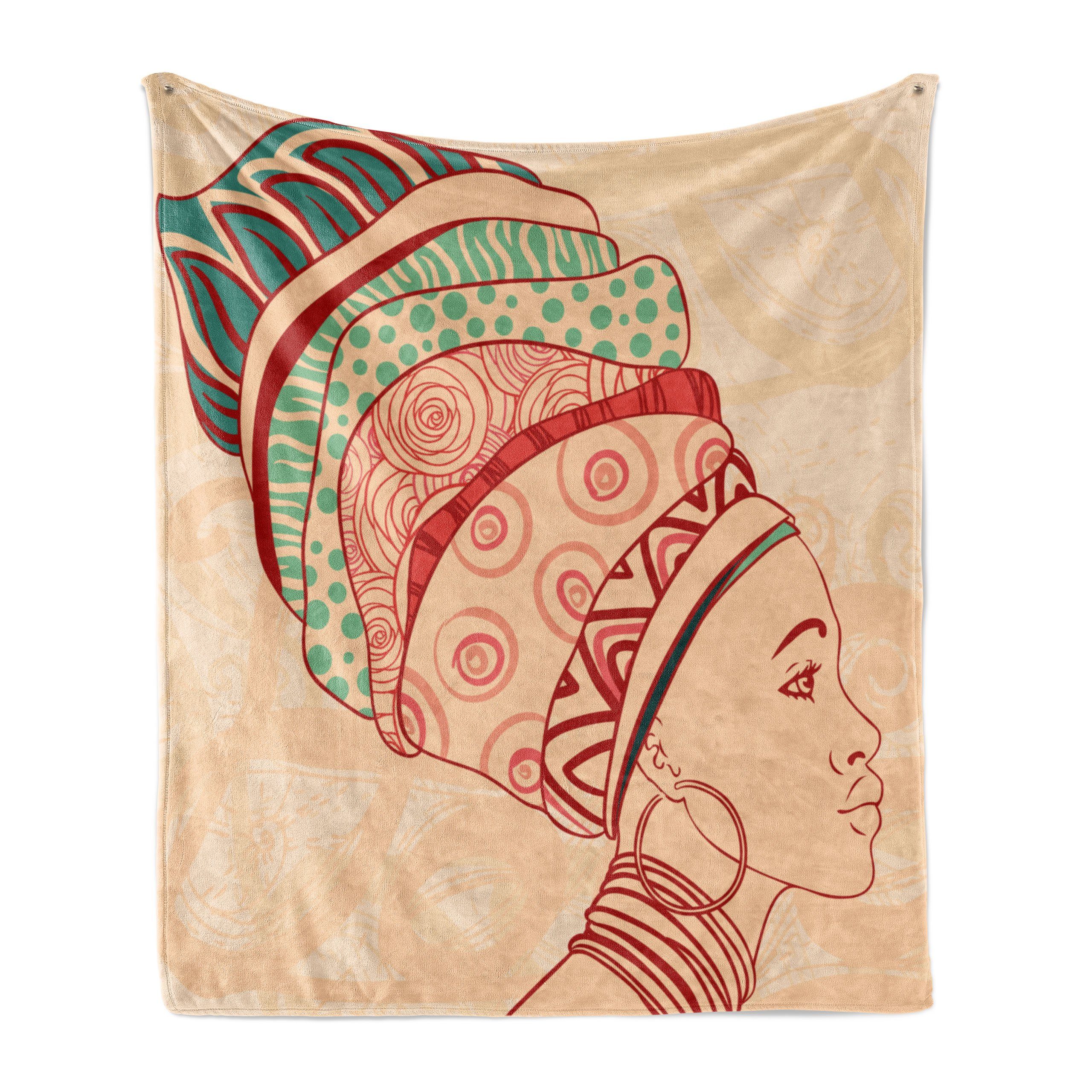 Wohndecke Gemütlicher Plüsch Turban Frau Außenbereich, Abakuhaus, und für Weiblich den afrikanische Innen