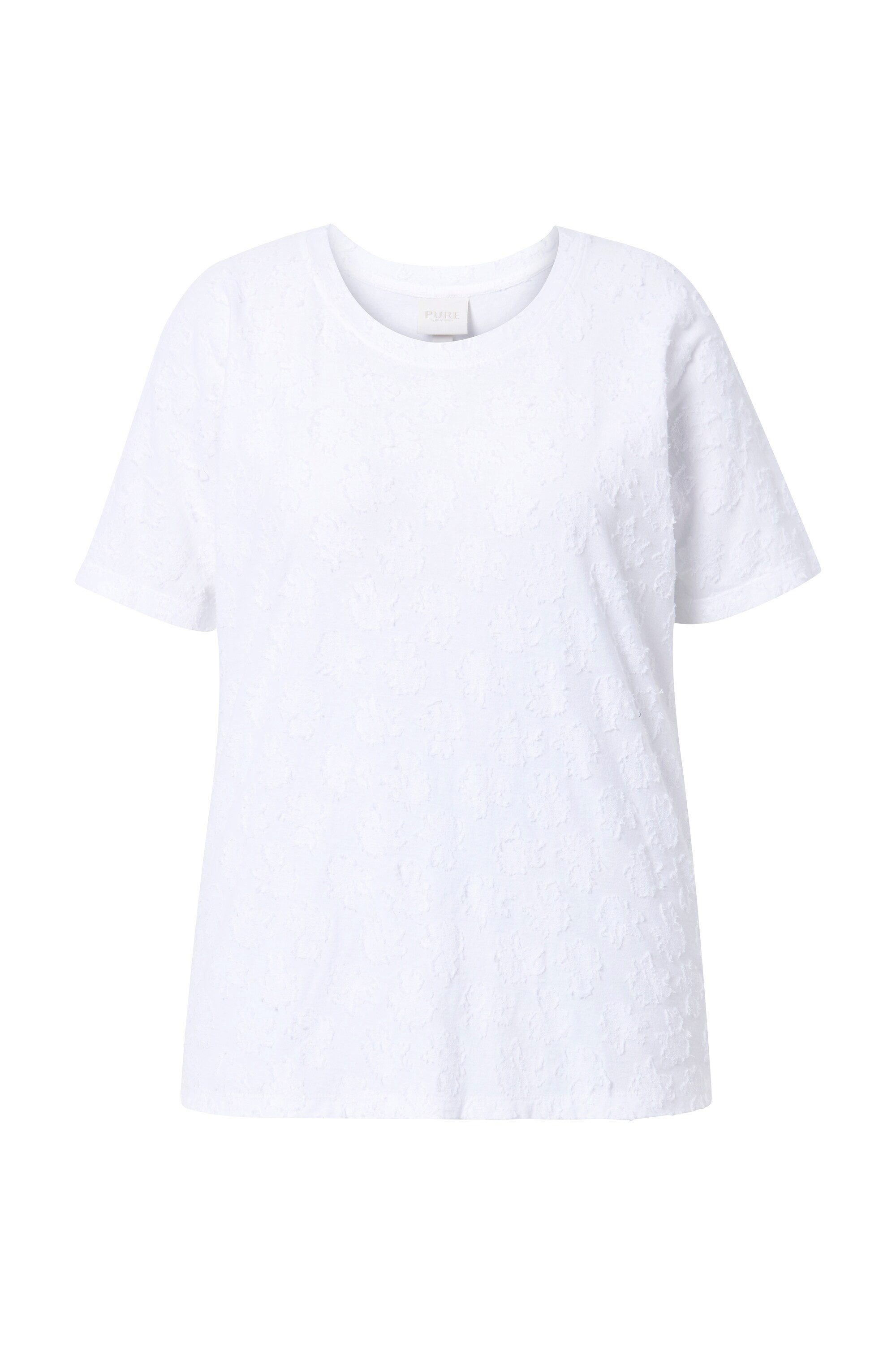 Ulla Popken T-Shirt T-Shirt 3D-Struktur Rundhals günstig online kaufen