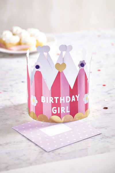 Next Grußkarte Krone zum Aufsetzen Geburtstagskarte für Mädchen