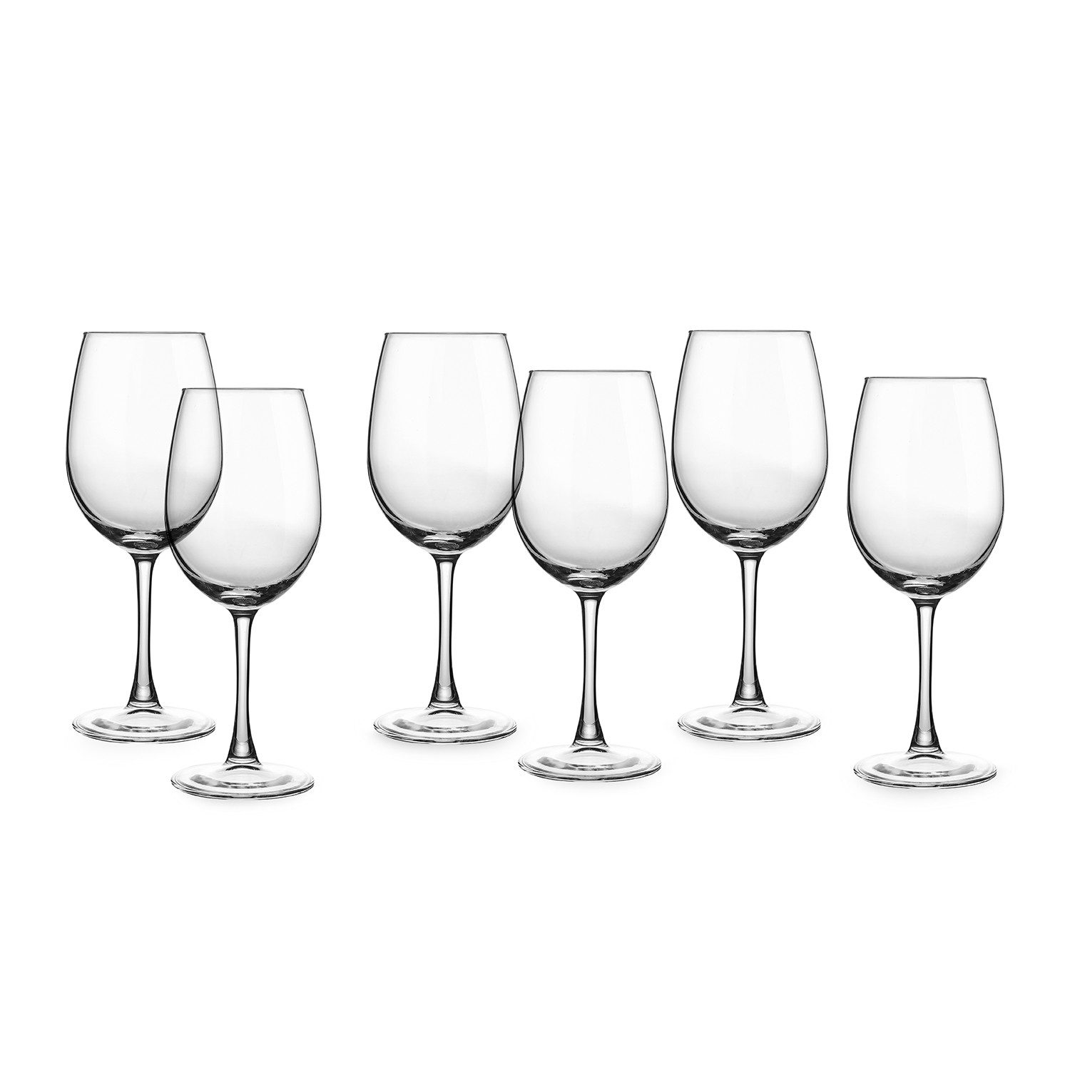 ECHTWERK Weißweinglas Weingläser-Set, ca. 370 ml, 6-tlg., Glas, aus hochwertigem Glas mit zeitlosem Design