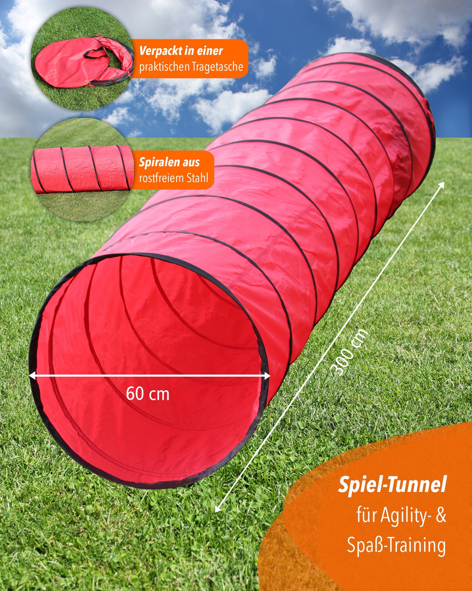 Superhund Agility-Tunnel Agility Spieltunnel, 3 m, günstig online kaufen