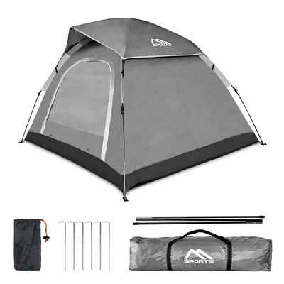 MSports® Igluzelt Campingzelt Pop Up Zelt 2-3 Personen Würfelzelt Wasserdicht Winddicht Kuppelzelt Zelt