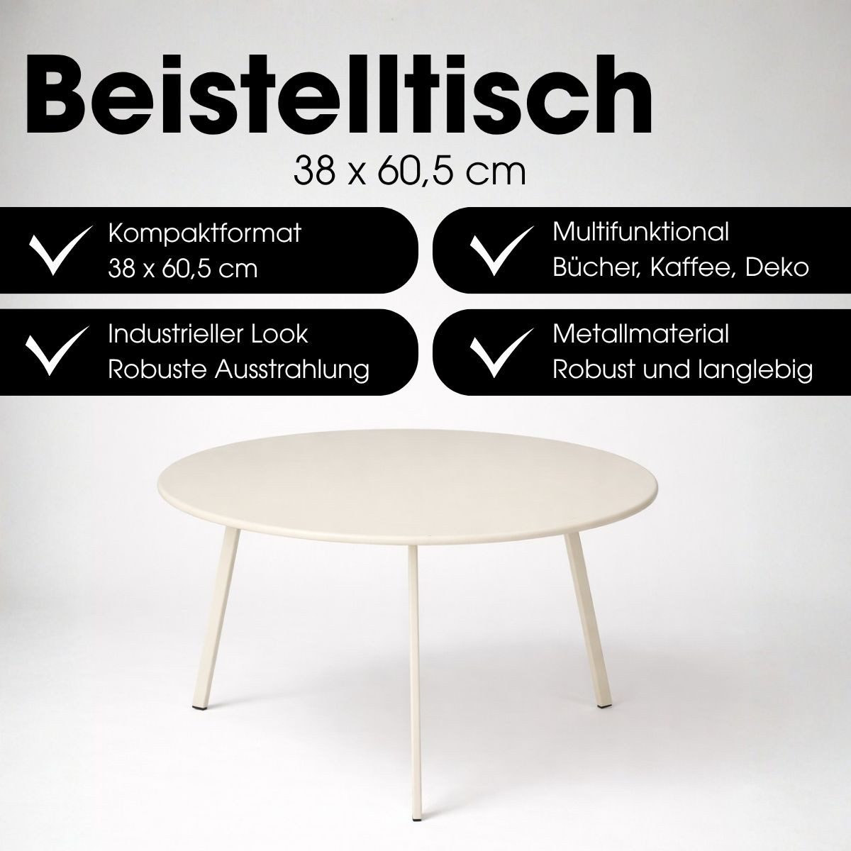 Mica Decorations Beistelltisch Mica Decorations Seatle Beistelltisch rund für Außen