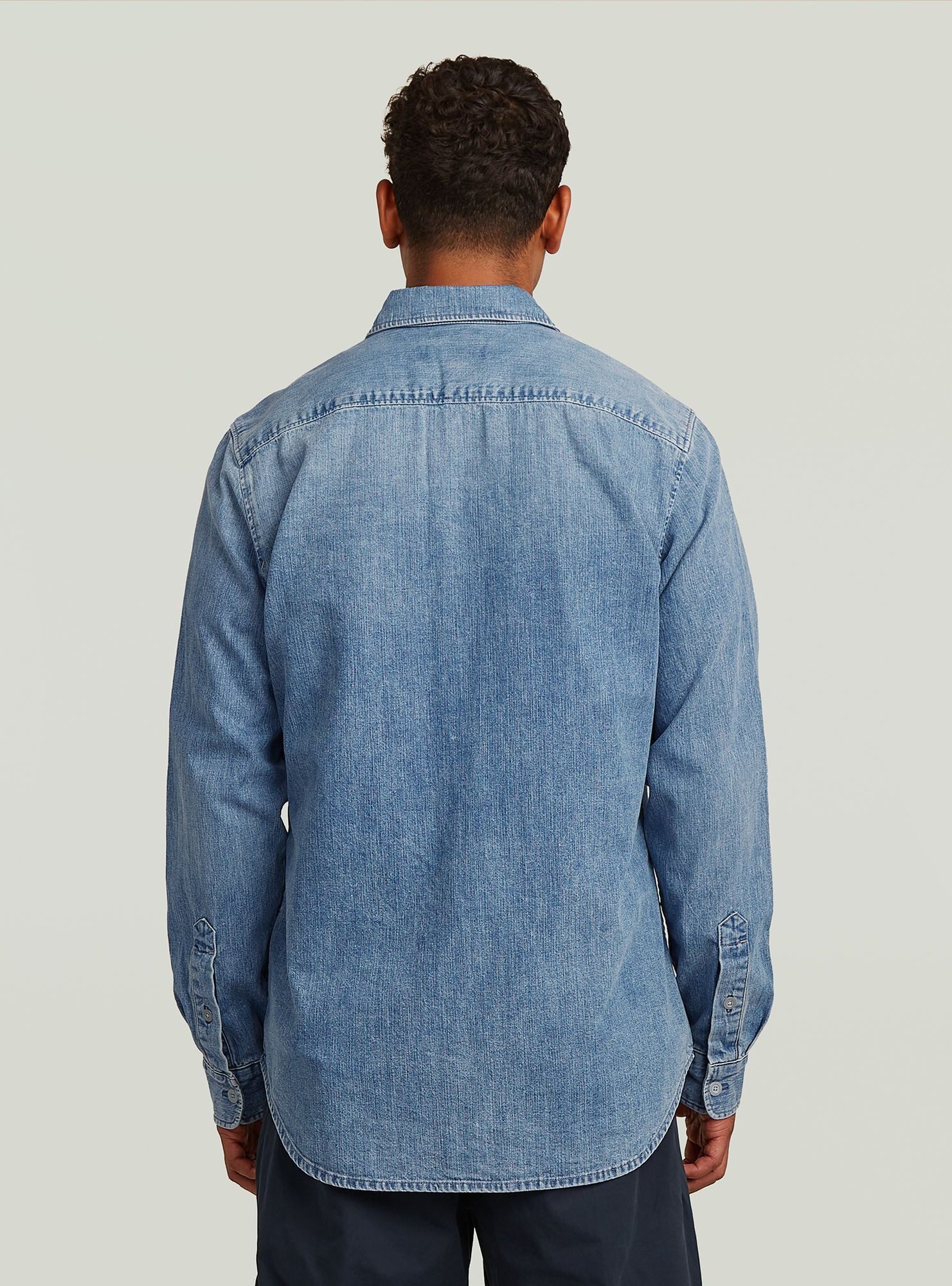 G-STAR Langarmshirt Marine Denim Slim Shirt
