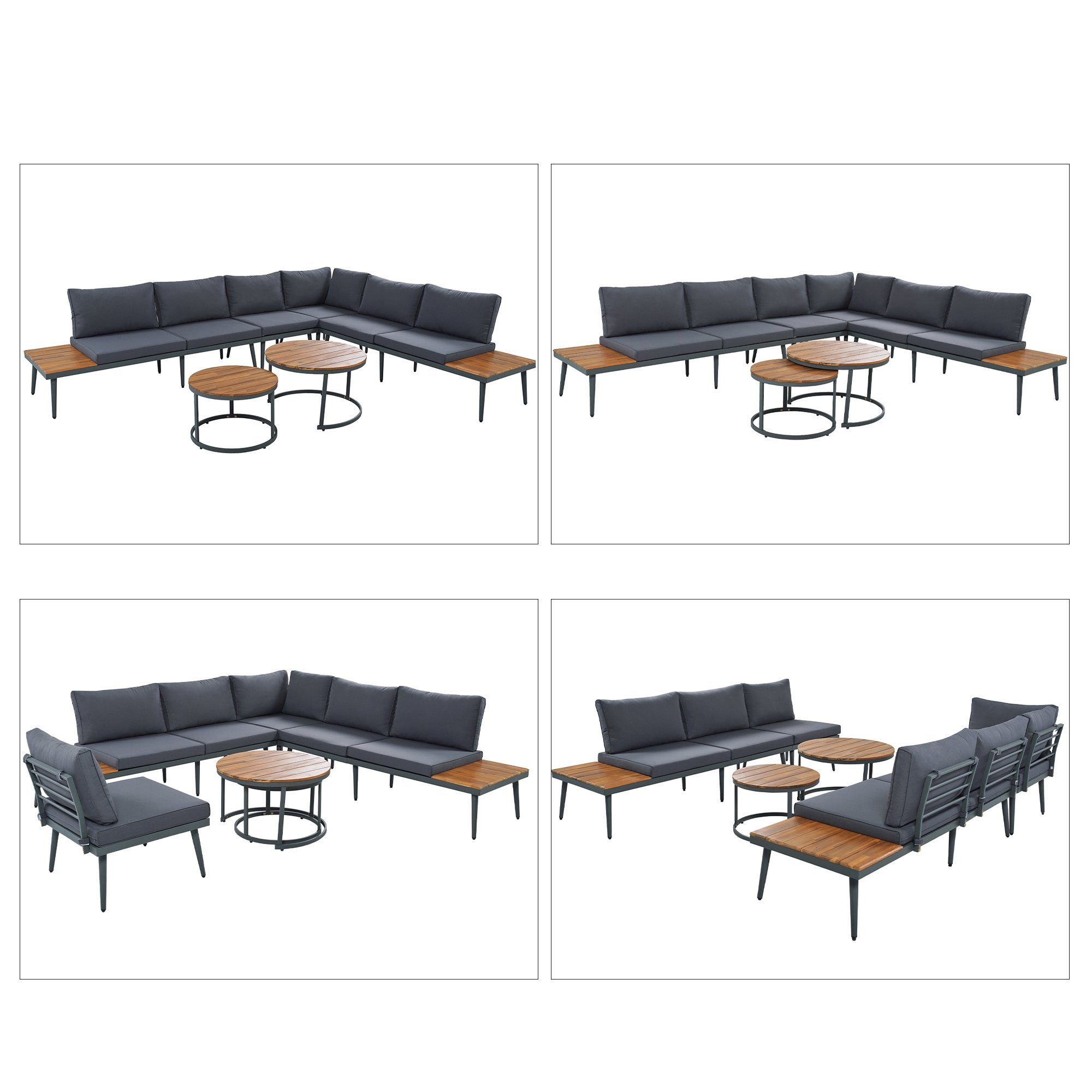 Flieks Gartenlounge-Set, (6-tlg), Gartenmöbel 6 Person günstig online kaufen