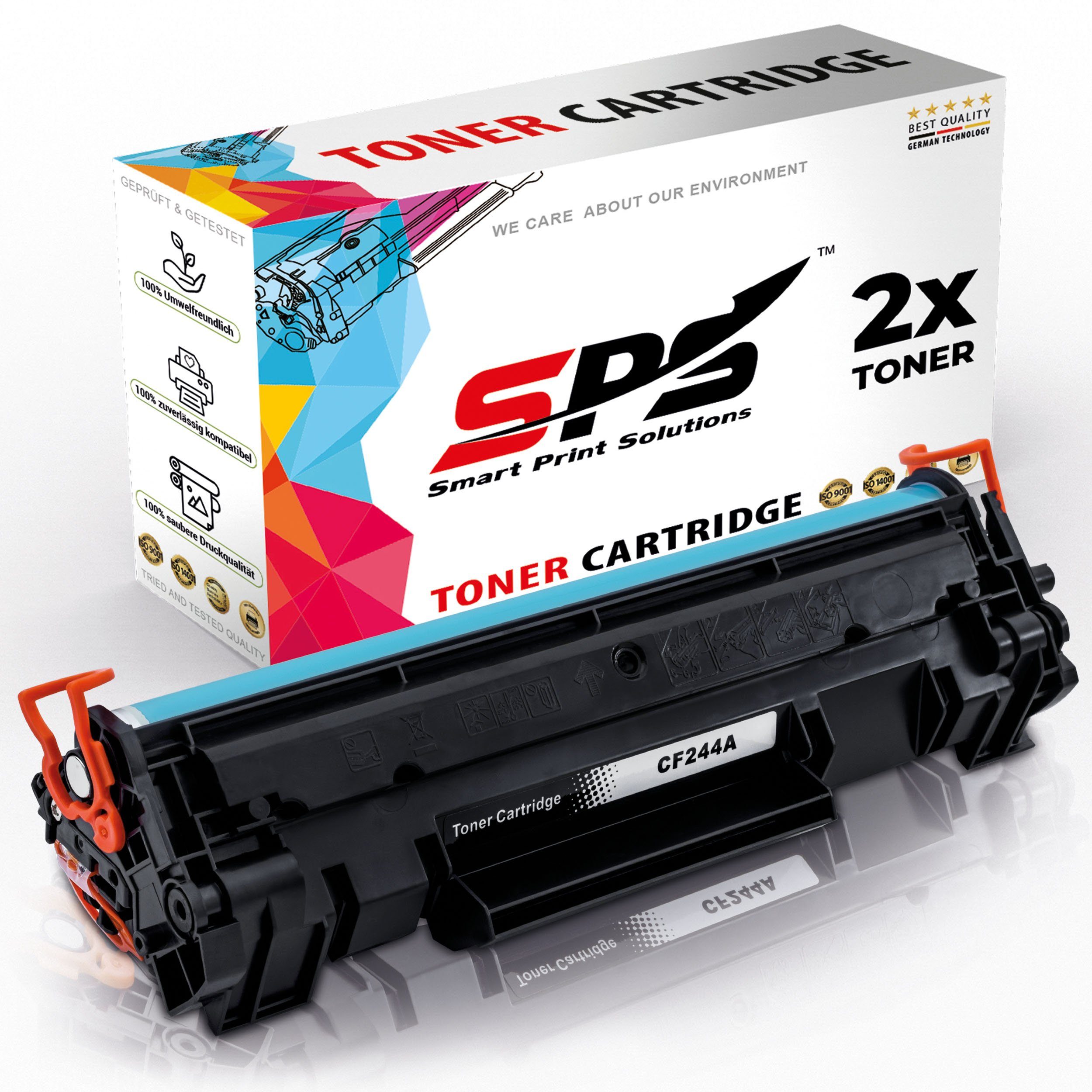 SPS Tonerkartusche 2er-Set Toner kompatibel zu HP CF244A / 44A – Schwarz, (Doppelpack Tonerkartuschen, 2-St., 2er-Set), Klares Druckbild, klimafreundlich verpackt