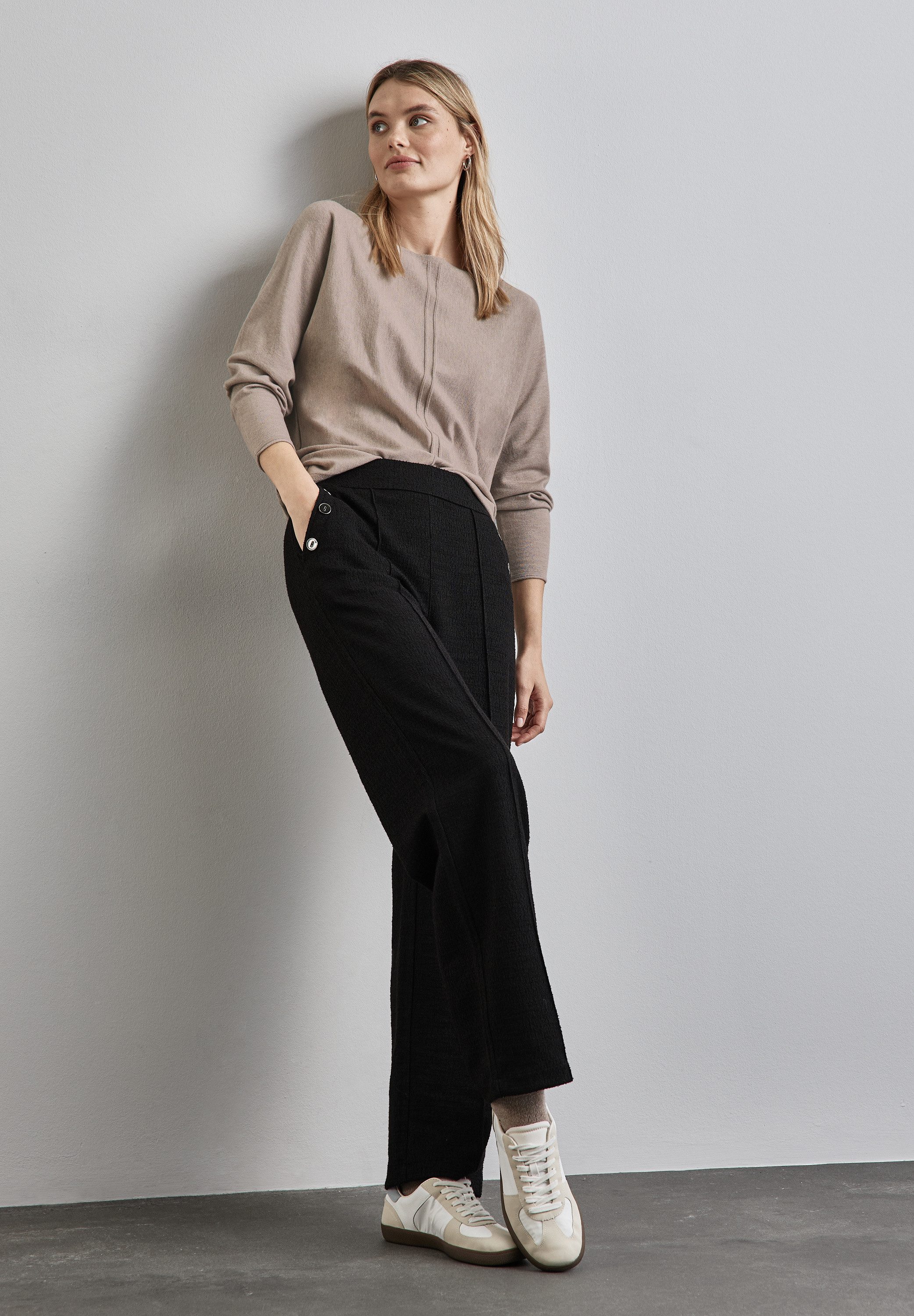 STREET ONE Strickpullover im Dolman-Stil, mit U-Boot-Ausschnitt