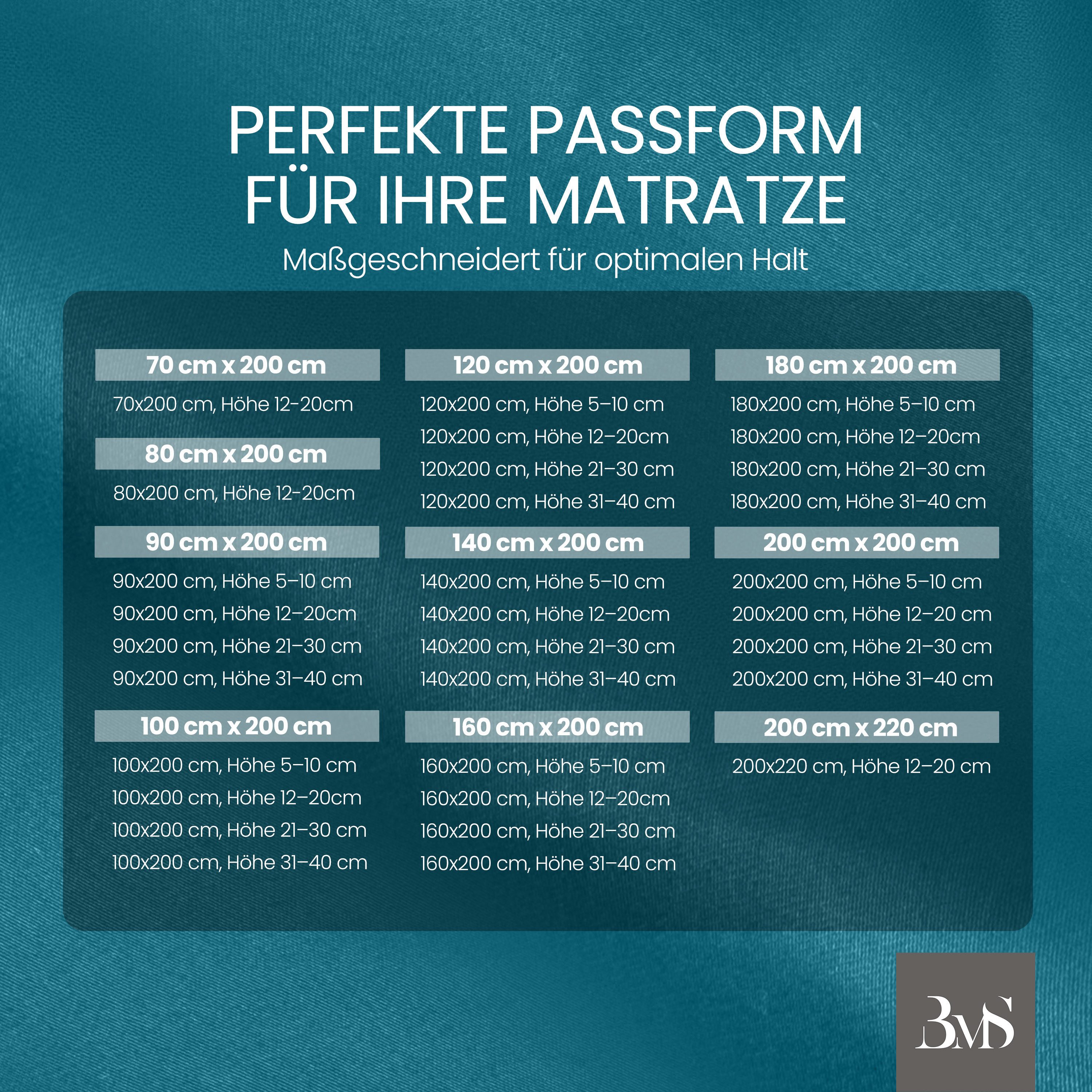 BETTWAESCHE-MIT-STIL Spannbettlaken Mako Satin Spannbettlaken, Matratzenhöhe 12-20 cm, Mako-Satin, Gummizug: rundum, (1 Stück) – Bild 5 von 5