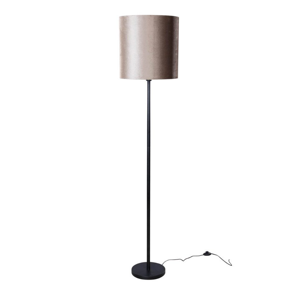 Qazqa Stehlampe Simplo shade, ohne Leuchtmittel, Warmweiß, QAZQA Stehlampe, e27, Schwarz, Stahl, classic-antique