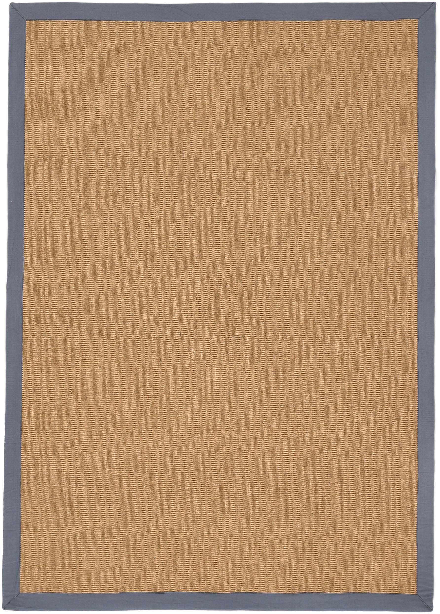 Sisalteppich Sisal, carpetfine, rechteckig, Höhe: 5 mm, mit farbiger Bordüre,  Anti Rutsch Rückseite | Schmutzfangläufer