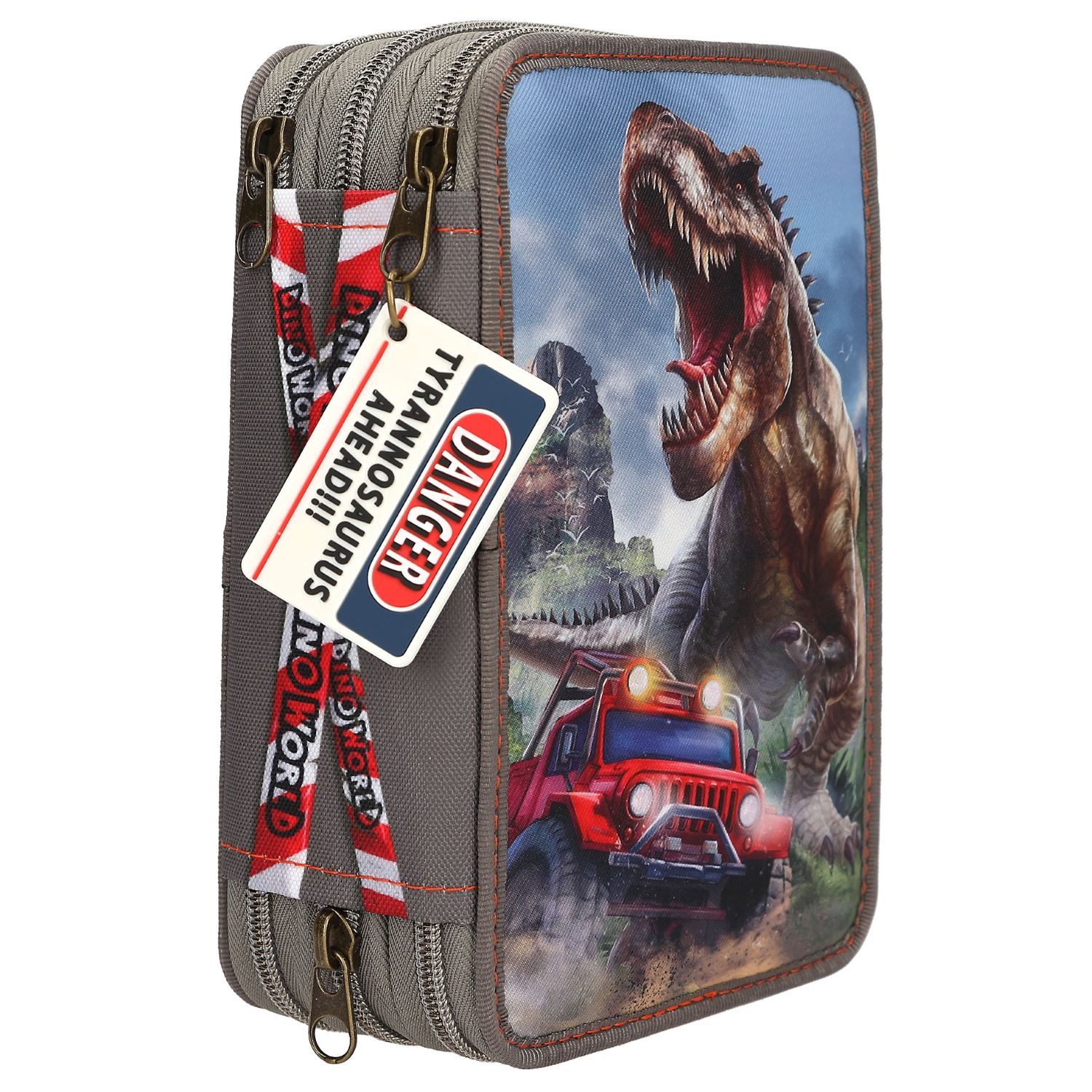 Depesche Federmäppchen Depesche Dino World 3 Fach Federtasche NEW WORLD