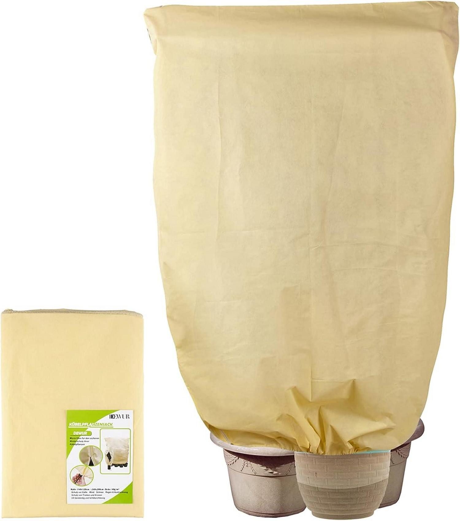 Abdeckhaube DEWUR Vlies Pflanzen Winterschutz Frostschutz Palmen Tomaten 120x180cm