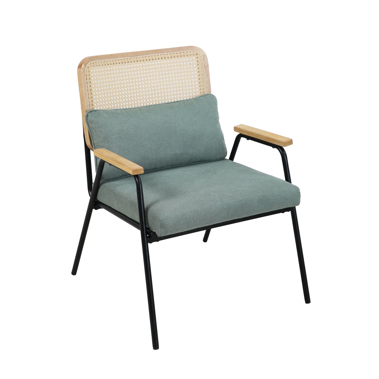 SVITA Loungesessel THEA, Loungestuhl,Holzdesign,Metallbeine,Braun