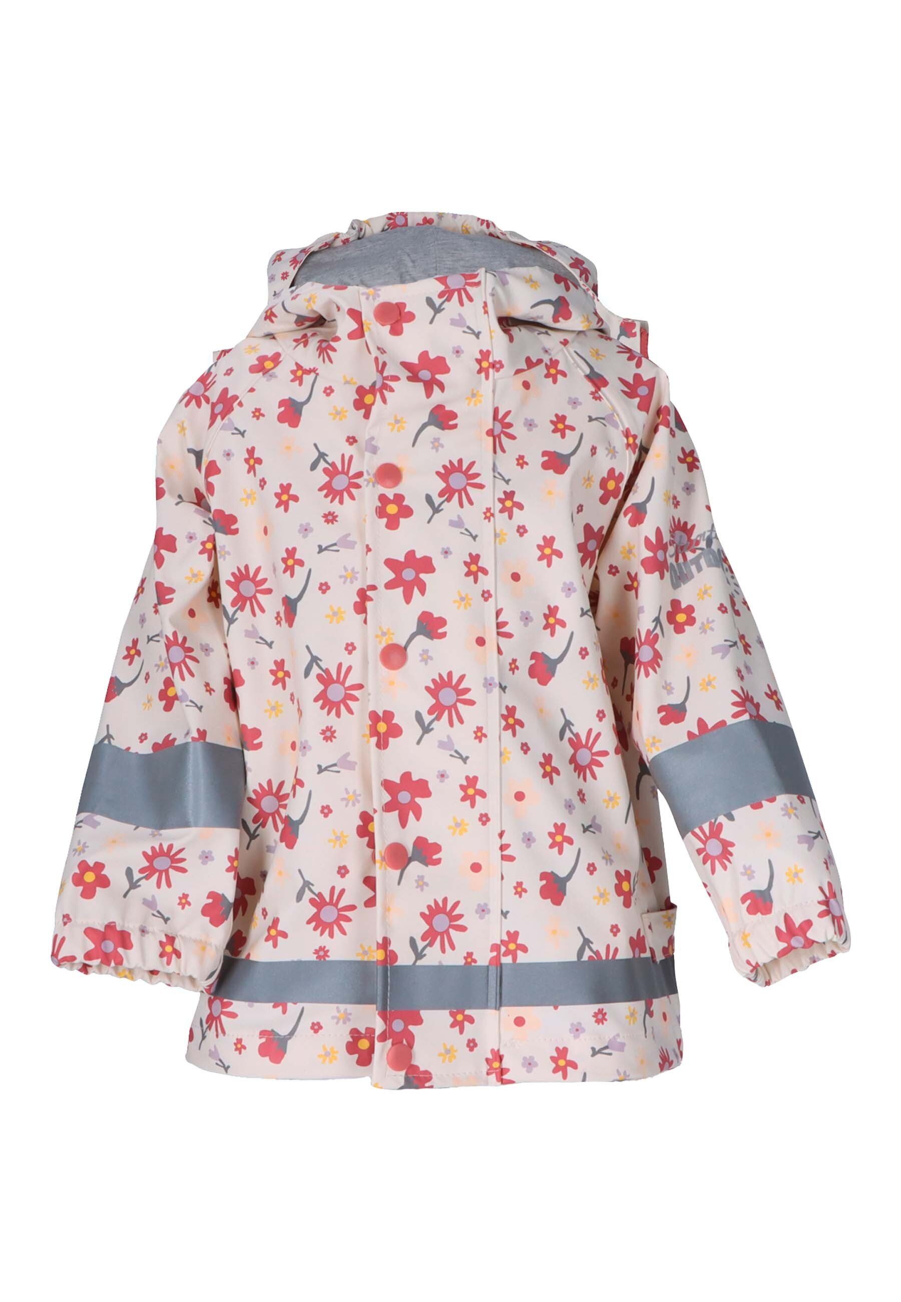 Sterntaler® Regenjacke Regenjacke Blumen (1-St., Kinder Regen- und Matschjacke mit süßen Motiven) Regenjacke Kinder mit Kapuze, Funktionsjacke Kinder