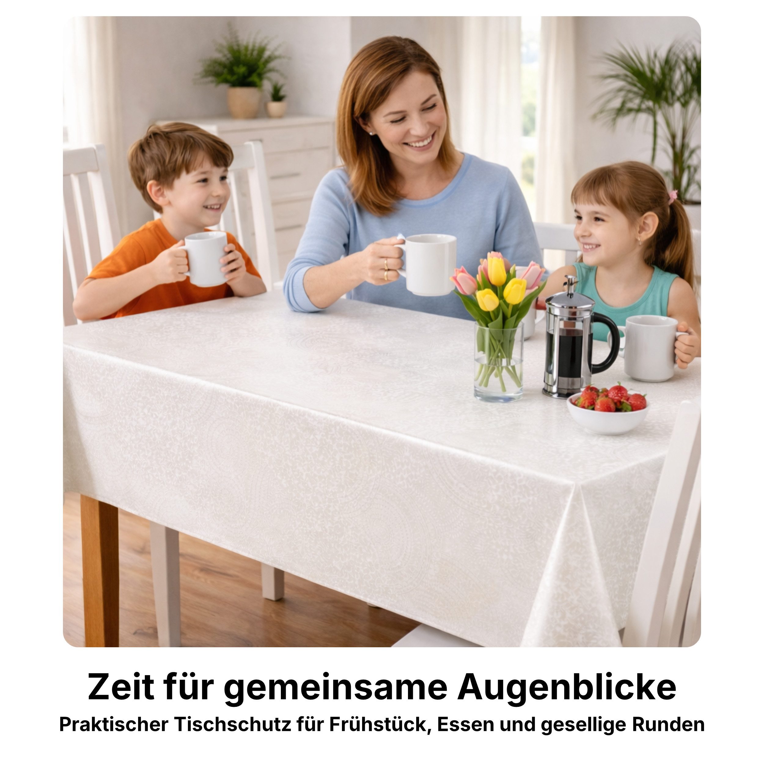 Melody Gartentischdecke Wachstuch Tischdecke Gartentischdecke geprägt weiss abwaschbar eckig, fleckenabweisend, wasserabweisend, Glattes Gewebe, bedruckt