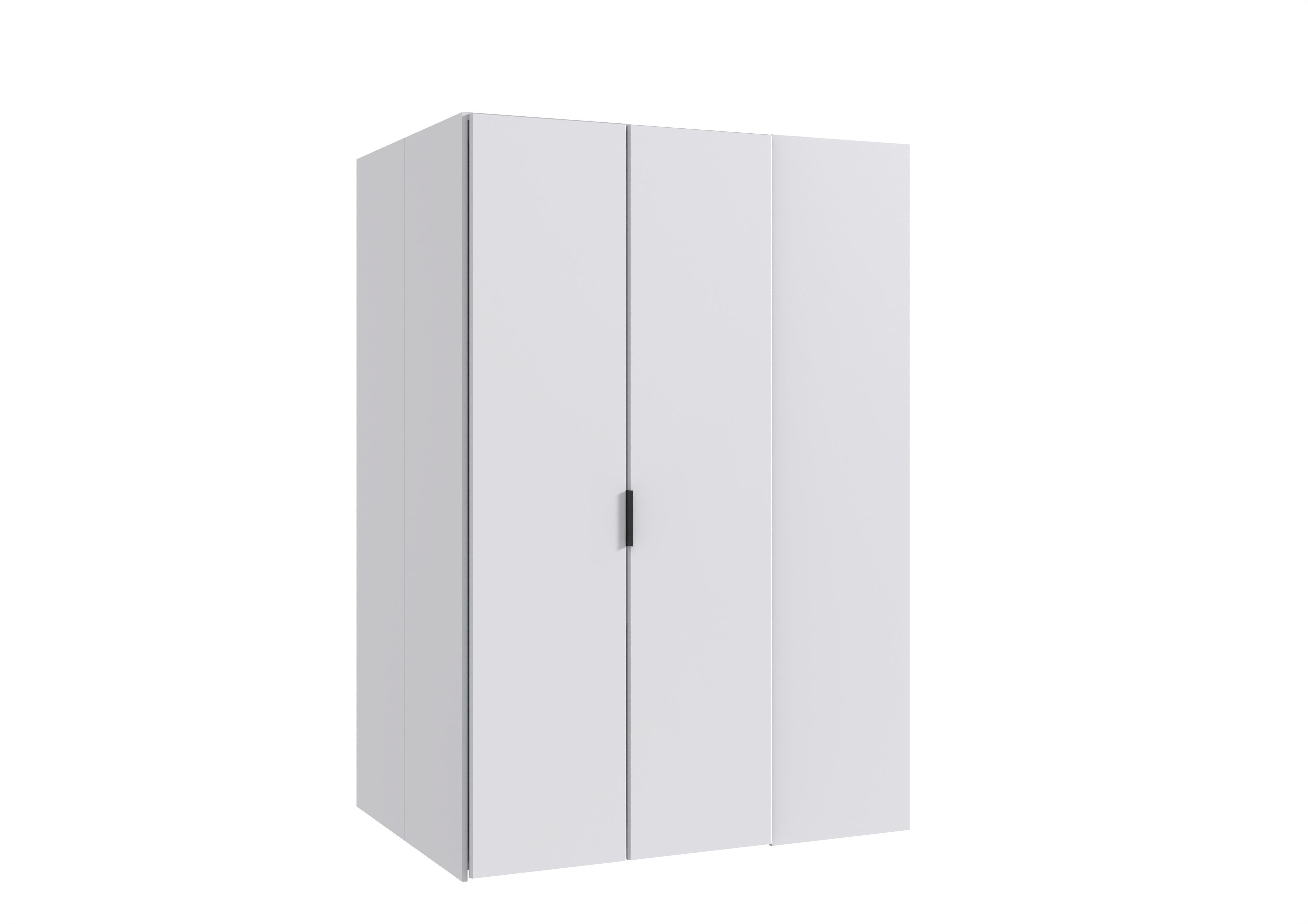 möbel-direkt.de Kleiderschrank Norderney in Weiß (komplett, 1-St., begehbarer Kleiderschrank) Made in Germany, Garderobenhaken, Spiegel