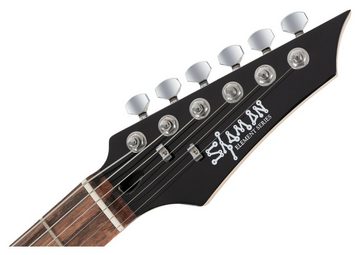 Shaman E-Gitarre Element Series HX-100 mit Koffer Set, geölter Hals aus Ahorn - 2 Humbucker Pickups - Satin