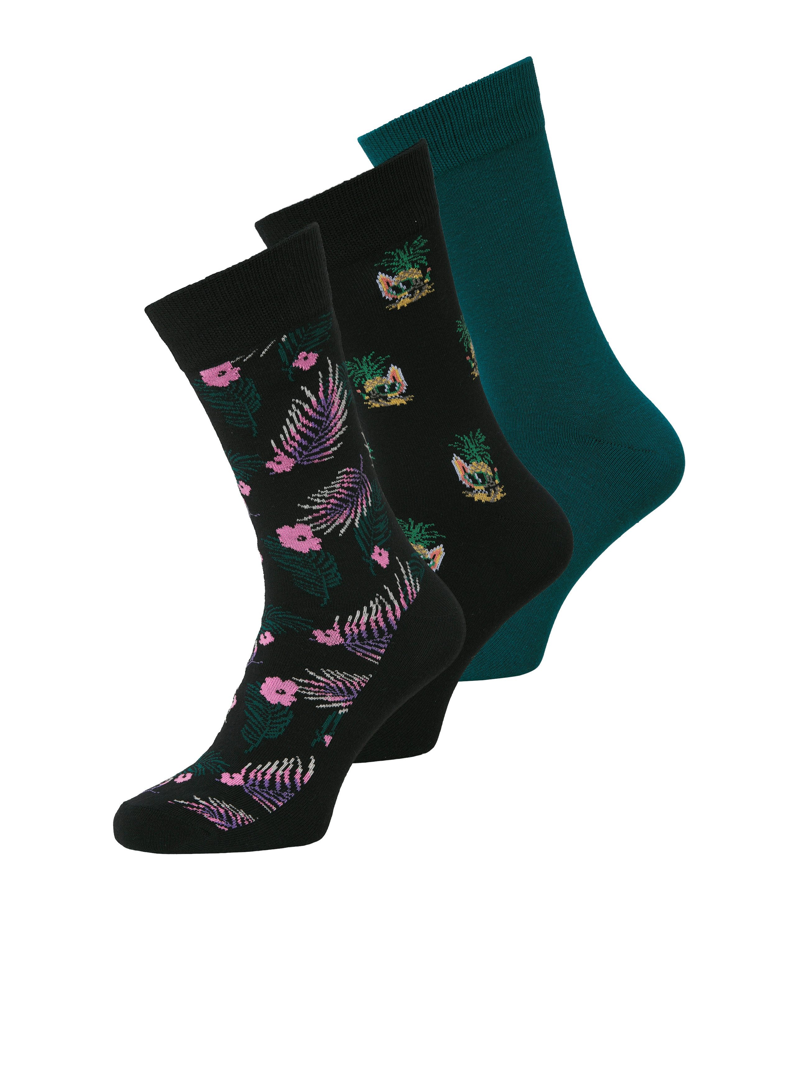 Jack & Jones Freizeitsocken JACPINEAPPLE SKULLS SOCKS 3 PACK SN (Packung, 3-Paar)