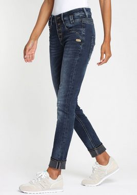 GANG Slim-fit-Jeans 94CARLI mit offener Knopfleiste