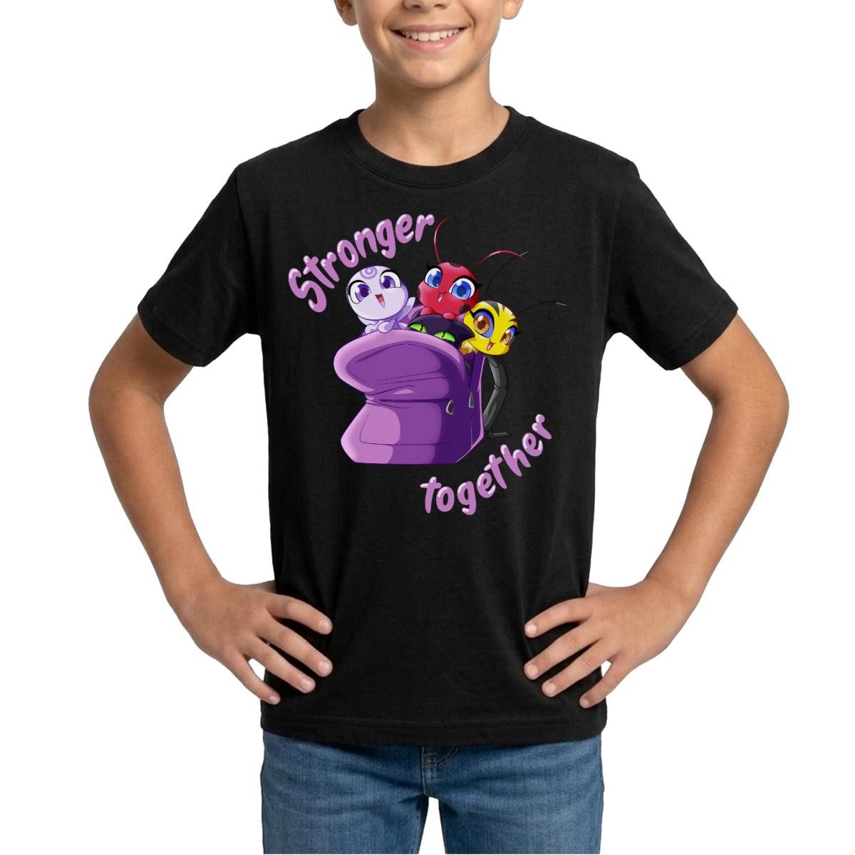 Spreadshirt T-Shirt Miraculous Stronger Together Teenager T-Shirt (1-tlg)
