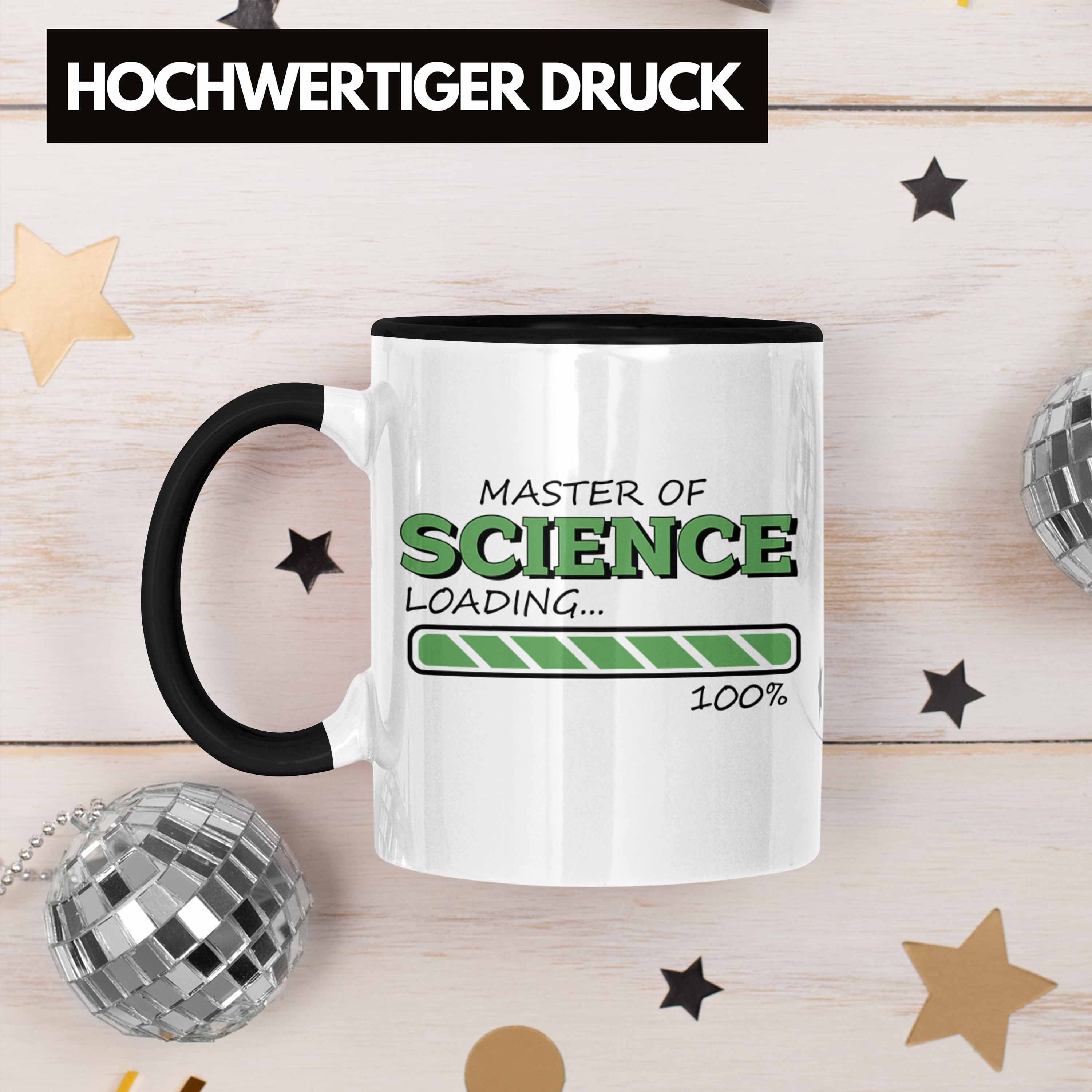 Tasse Trendation Schwarz - für Geschenkidee Tasse Science Lustige Absolvent Of "Master Loading"