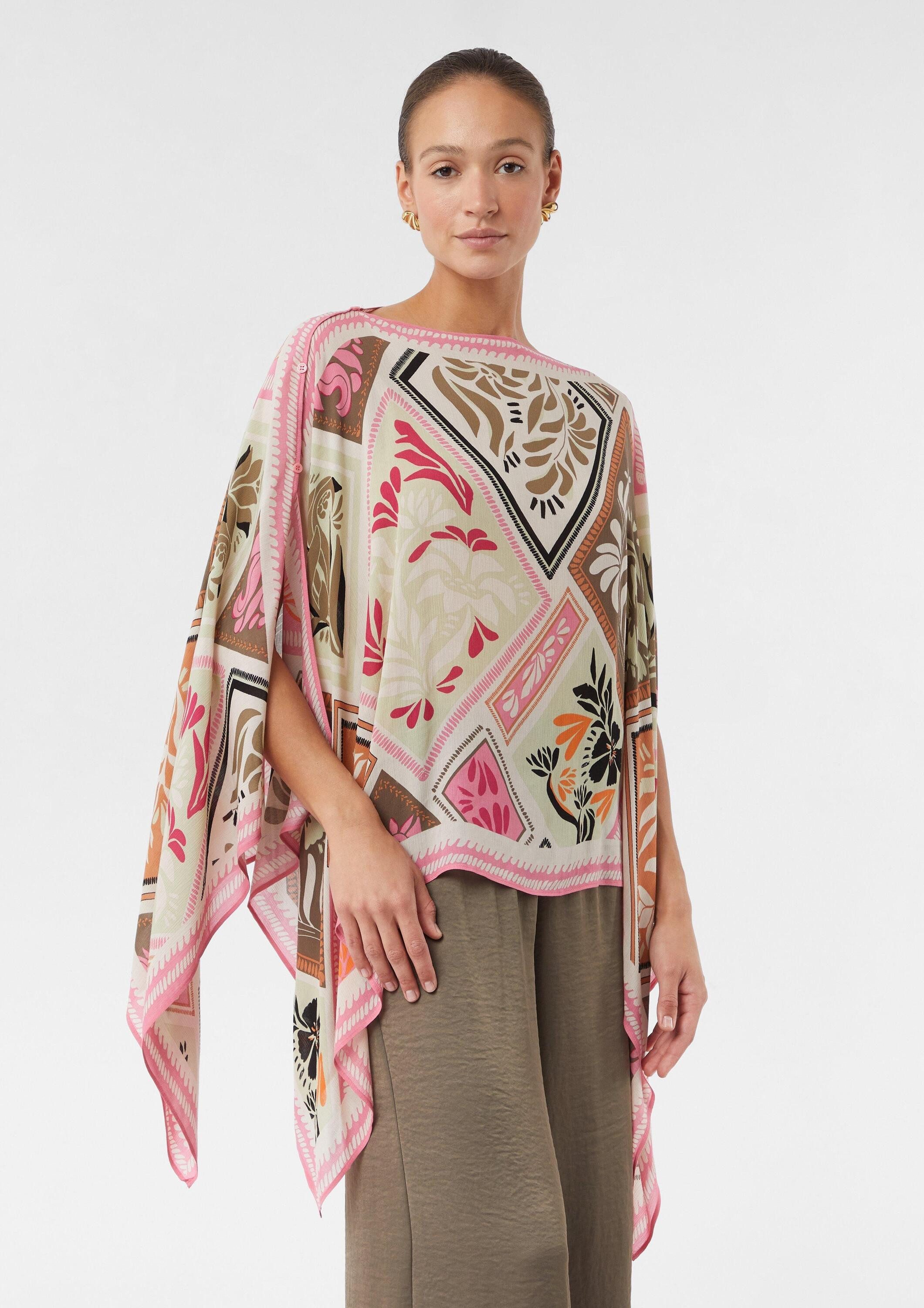 comma Poncho Indoor-Poncho Fließender Chiffon-Poncho mit günstig online kaufen