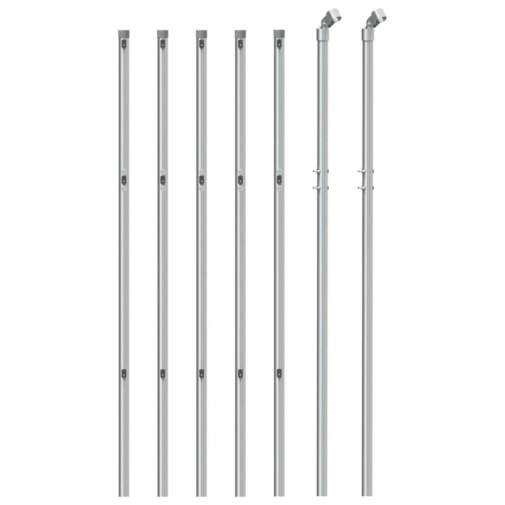 vidaXL Gartenzaun Maschendrahtzaun Silbern 1x10 m, günstig online kaufen