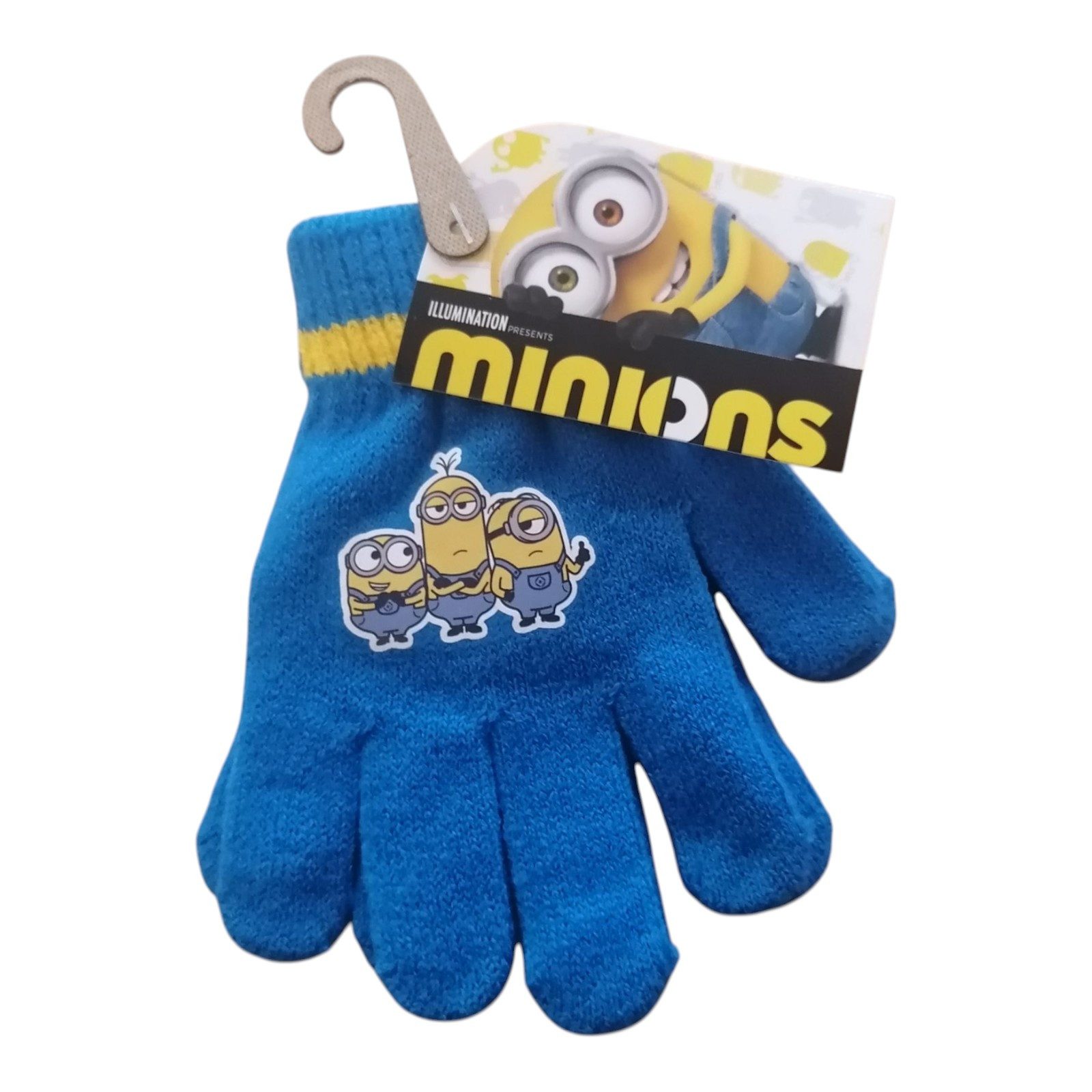 Minions Strickhandschuhe Kinder Strick-Handschuhe Minions, blau, OneSize ca. 4–8 Jahre