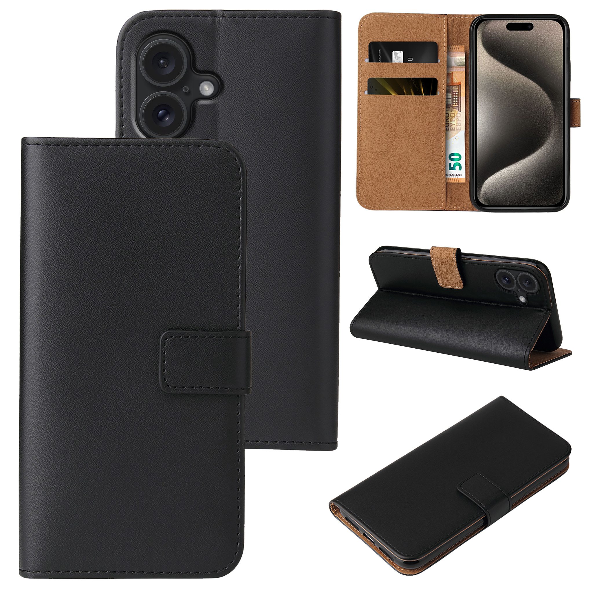 Tec-Expert Handyhülle Klapp Hülle für Apple iPhone 17, Flip Case für Apple iPhone 17