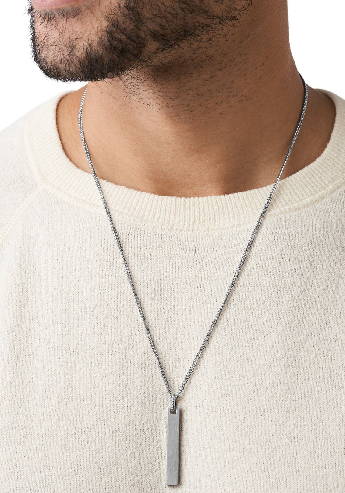 Fossil Kette mit Anhänger Schmuck Geschenk Edelstahl Halskette VINTAGE CASUAL