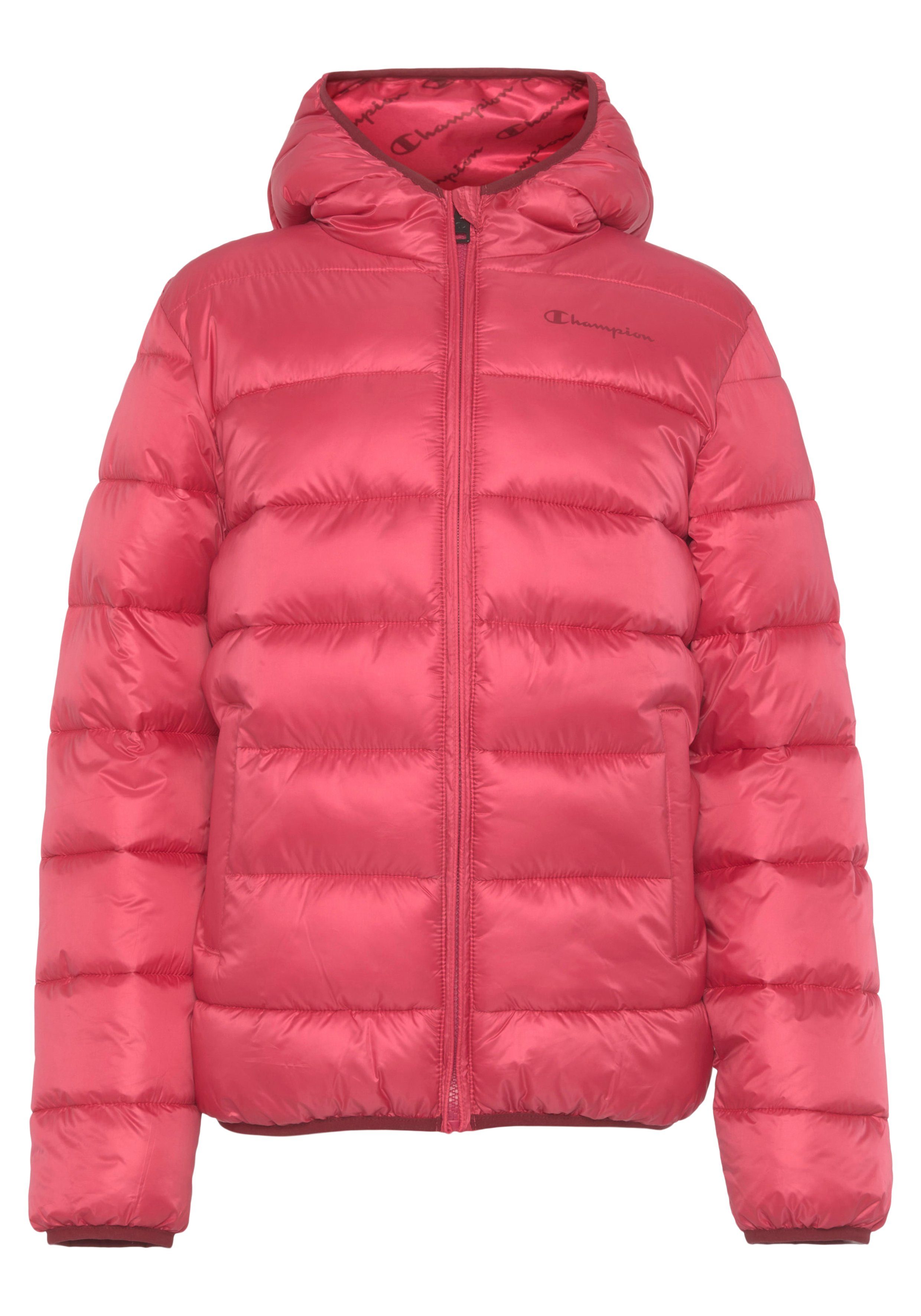 Champion Hooded Jacket Kinder - Steppjacke Outdoor für pink