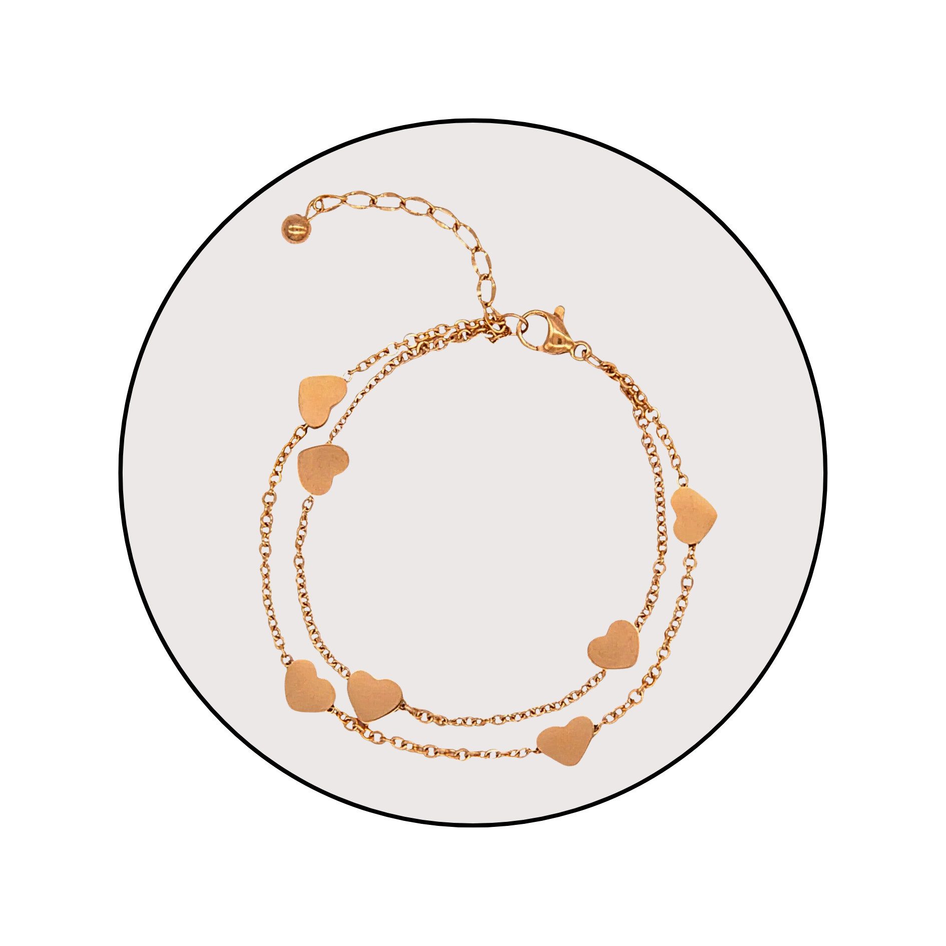 Armband Edelstahl Schmuck Herz Armkette