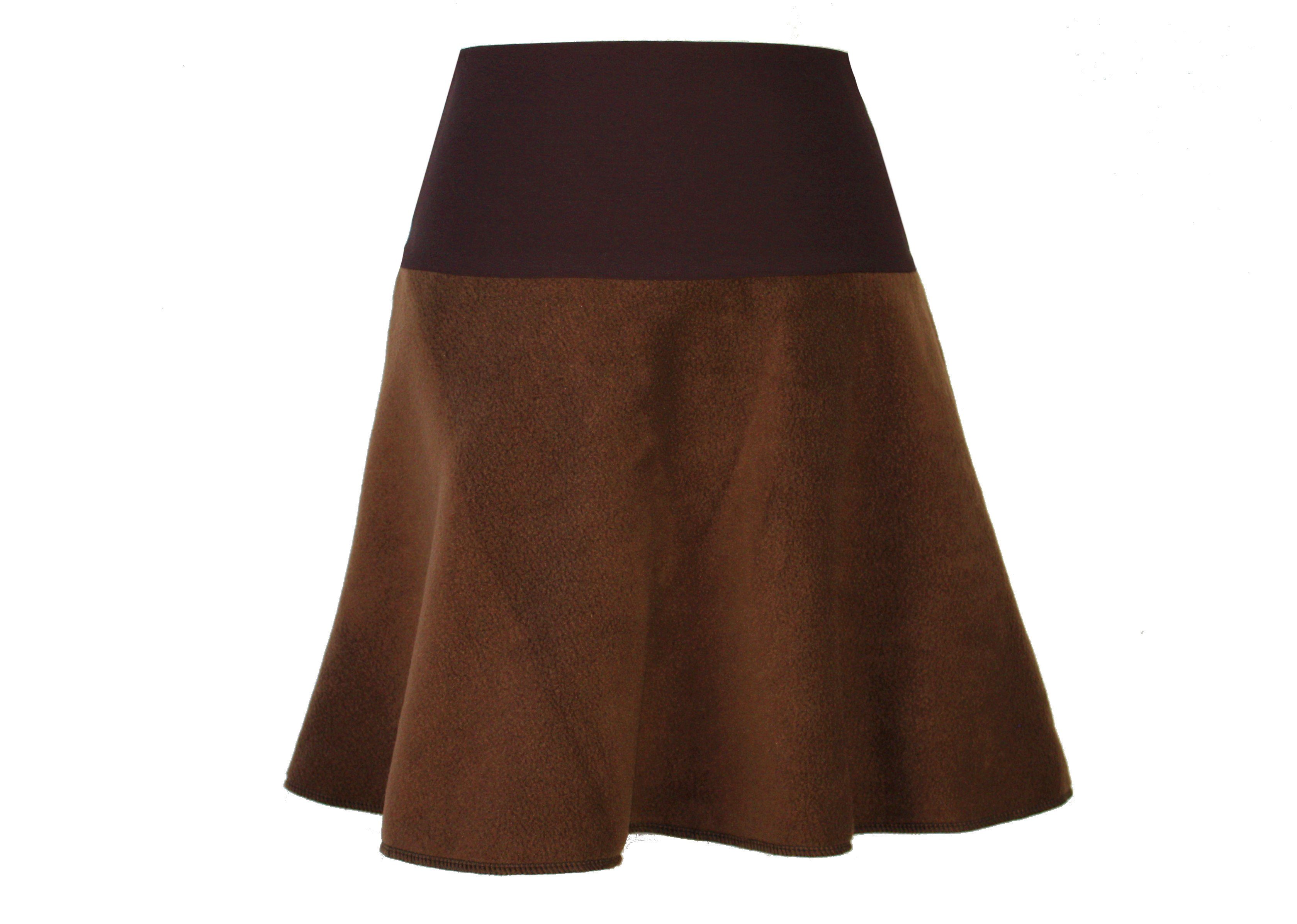 Minirock Fleece 45cm Farbwahl